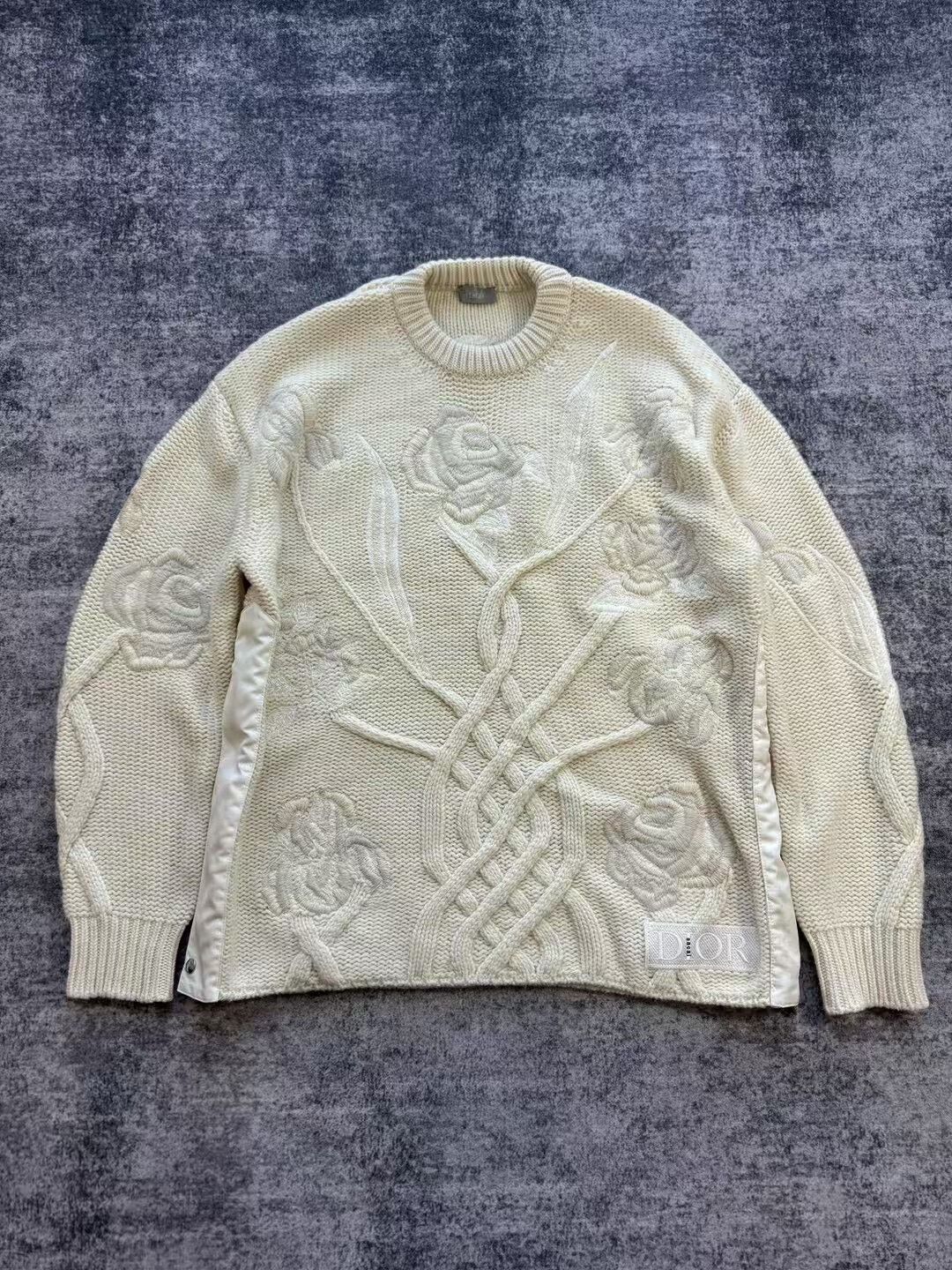 Dior Dior SACAI Embroidered Pink Sweater m Men Size US M / EU 48-50 / 2 - 1 Thumbnail