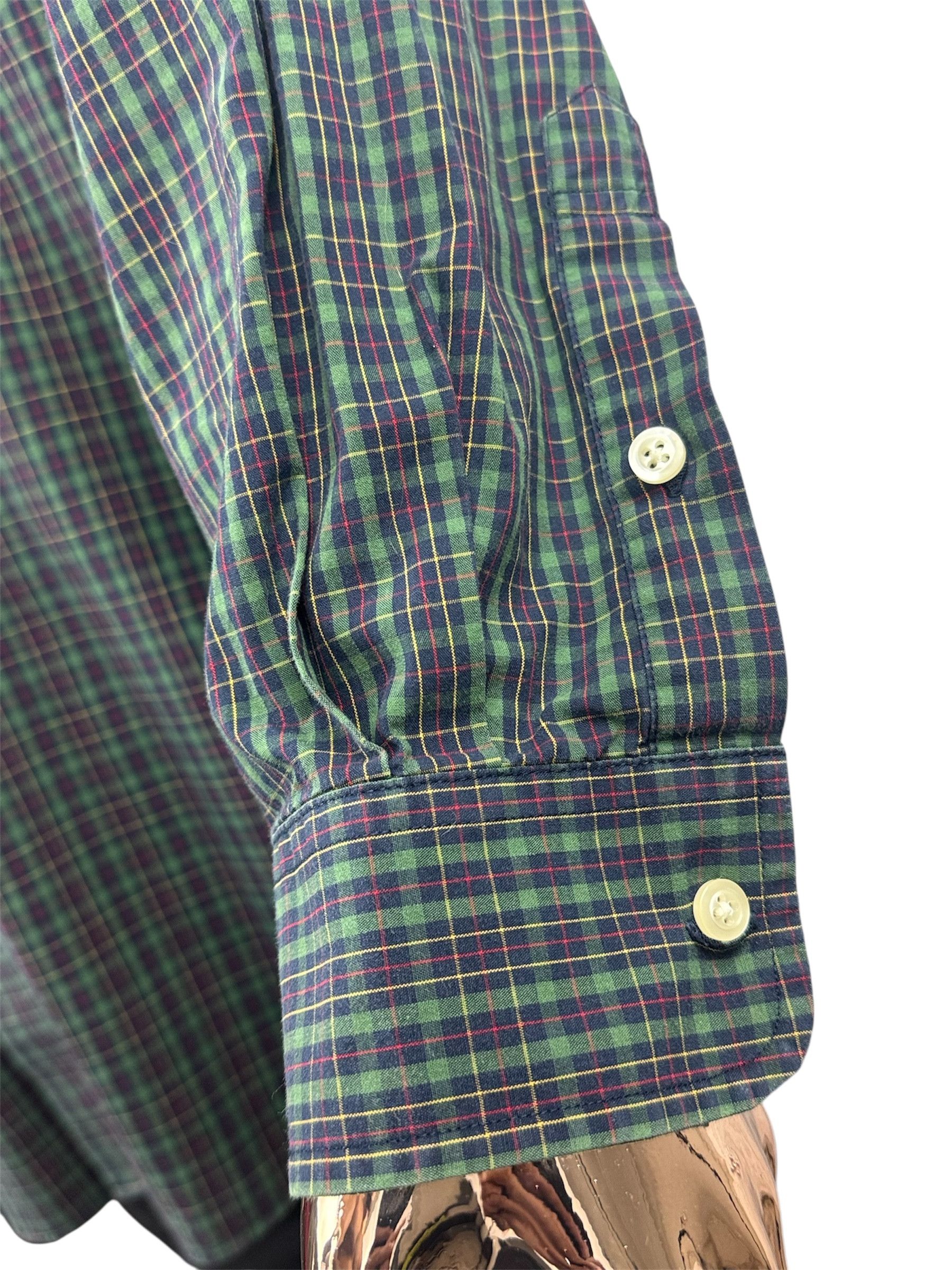 Tommy Hilfiger VTG Tommy Hilfiger Regular Fit Plaid Stretch Oxford Shirt Size US XL / EU 56 / 4 - 4 Thumbnail