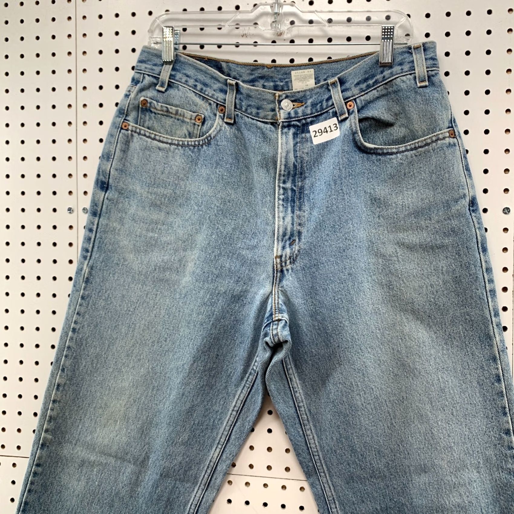 Levi's VINTAGE Levi's 550 Jeans Mens 34 Regular Blue Light Wash 90s Denim Straight 34x33 Inseam Mens Size US 34 / EU 50 - 4 Thumbnail