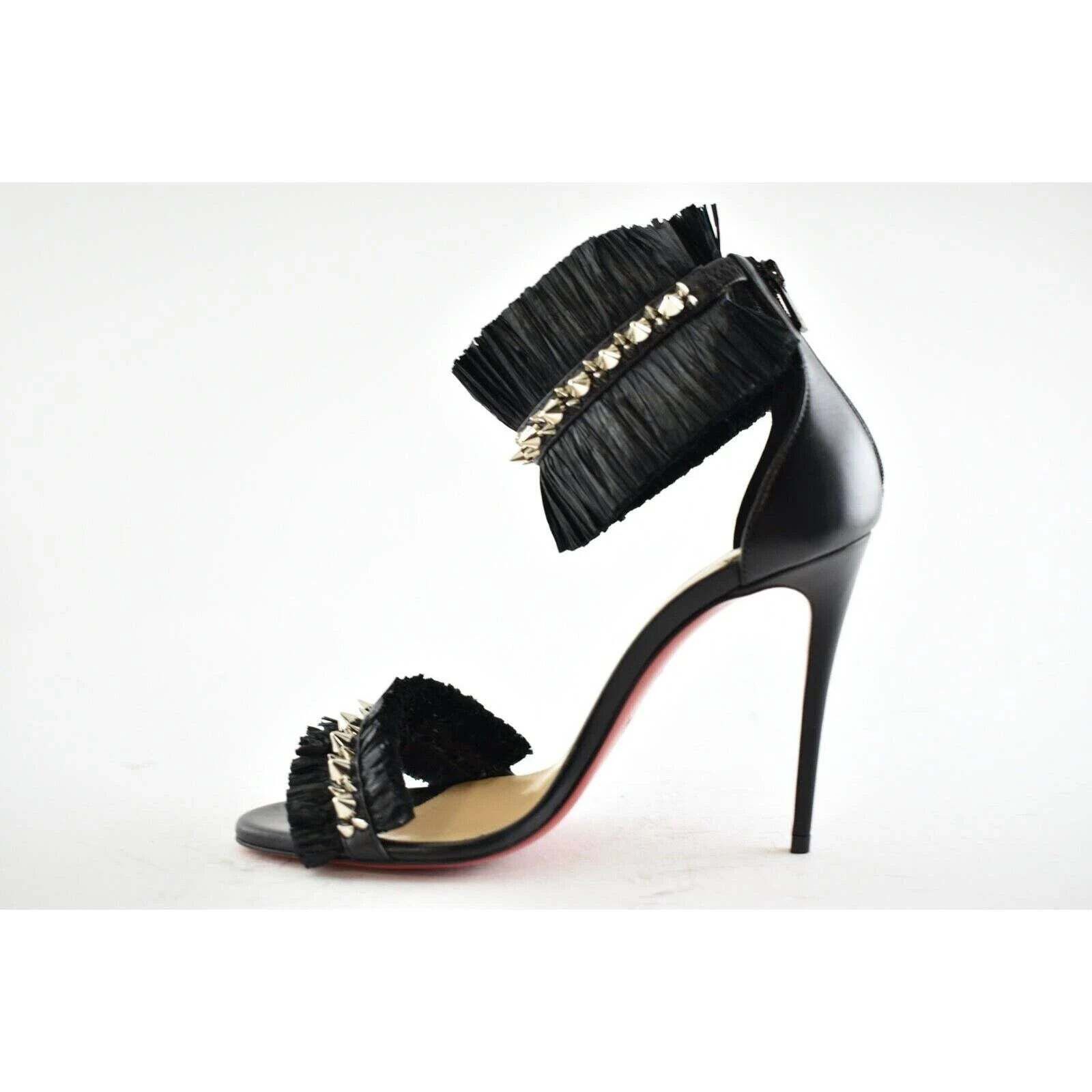 Christian Louboutin Christian Louboutin Poupedou 100 Raffia Sandal Heel Pump 35 Size US 5 / IT 35 - 8 Thumbnail