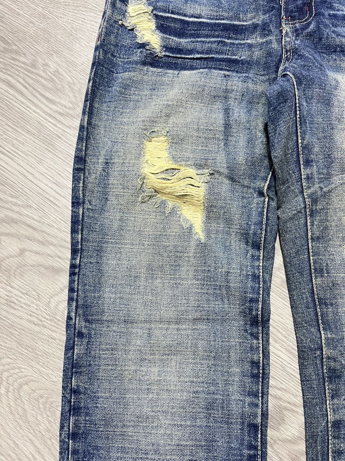 If Six Was Nine 2000s Star R Distressed Ripped Lgb Punk Style Pants Jeans Size US 28 / EU 44 - 5 Thumbnail