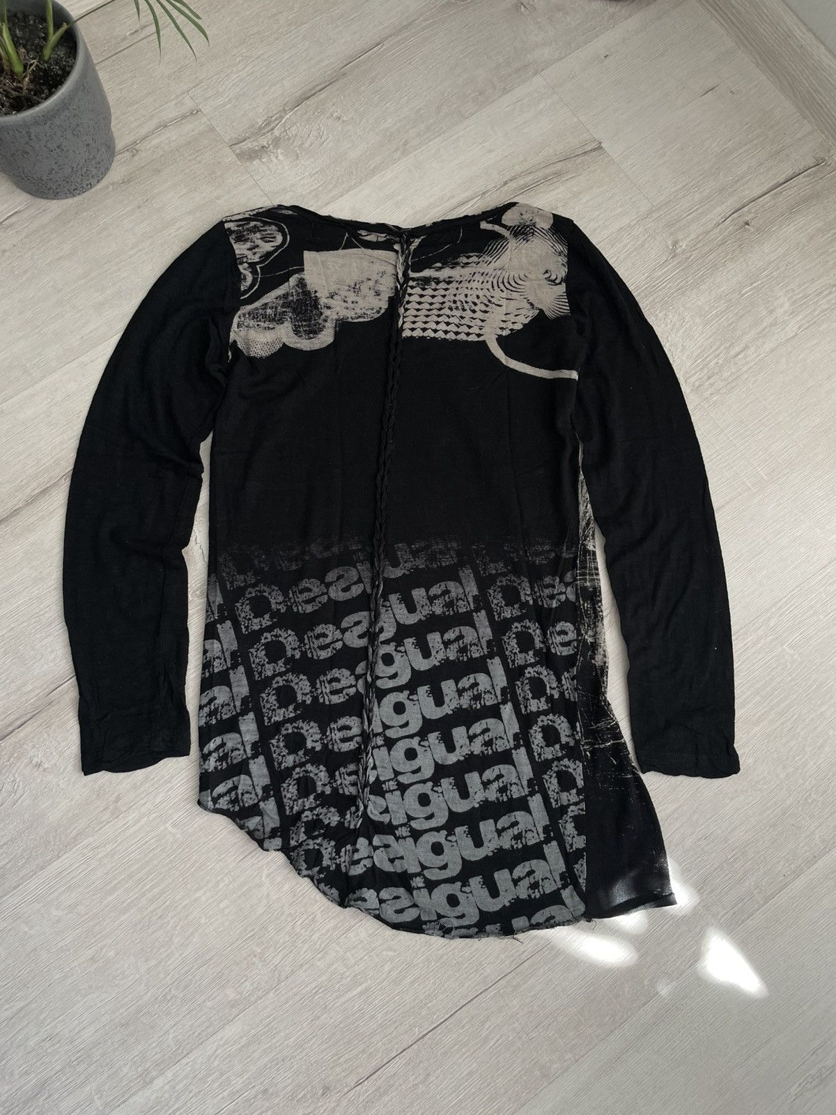 Desigual × If Six Was Nine Vintage Cyber Y2k Desigual Longsleeve Full Print 2000s Grung Size M / US 6-8 / IT 42-44 - 8 Thumbnail