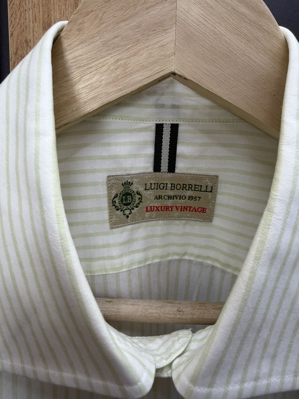 Luigi Borrelli Luigi Borrelli Cotton Striped Long Sleeve Shirt Size US L / EU 52-54 / 3 - 7 Thumbnail