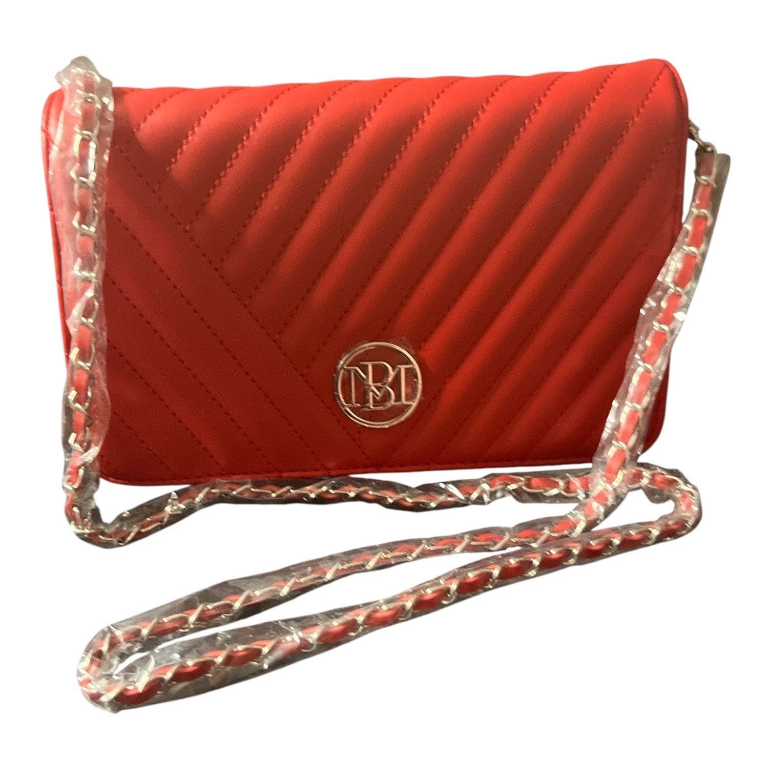 Badgley Mischka Badgley Mischka Quilted Crossbody Bag Red Vegan Leather Size ONE SIZE - 1 Thumbnail