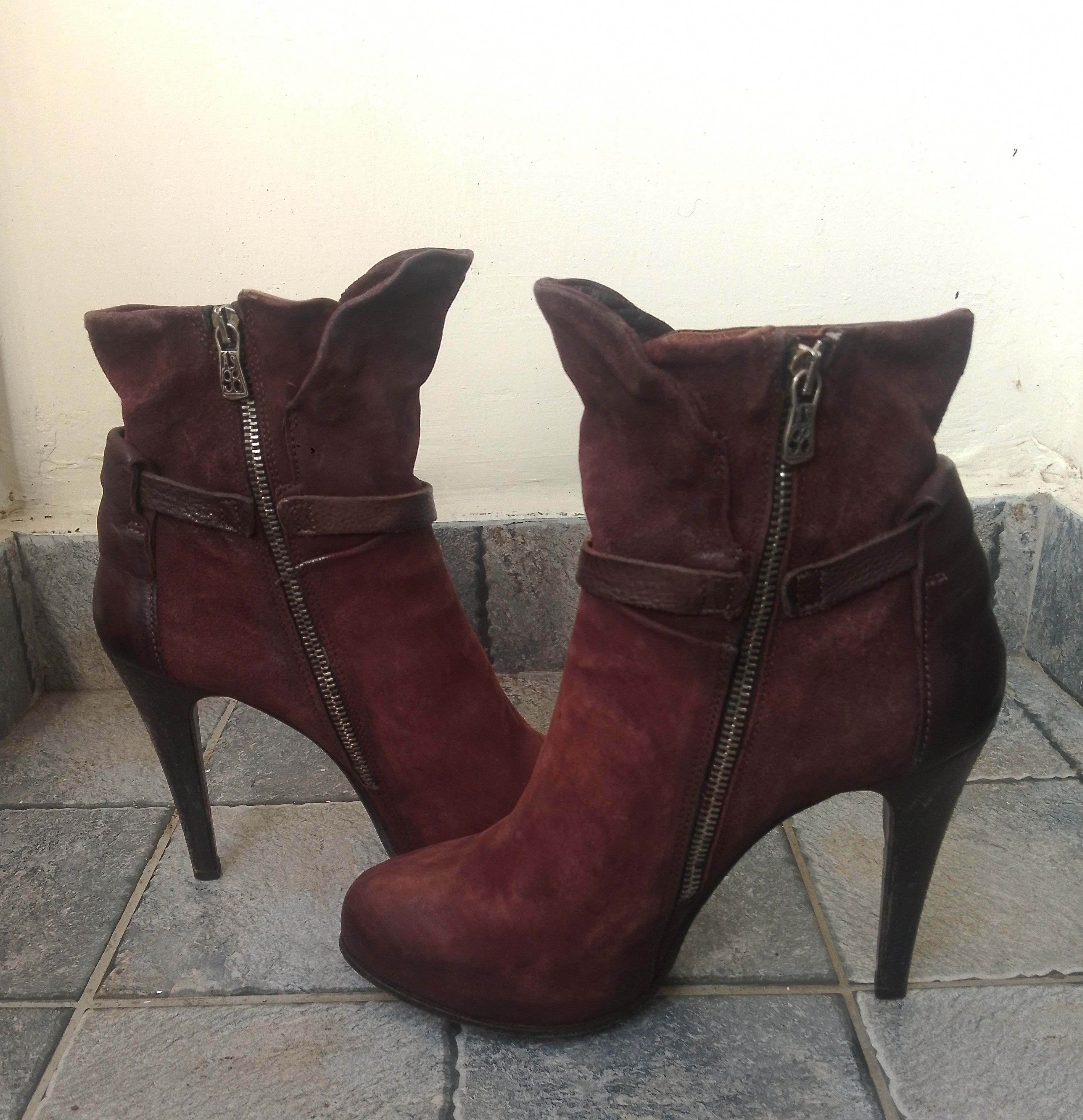 A.S.98 AS 98 Burgundy heel boots Size US 11 / IT 41 - 4 Thumbnail