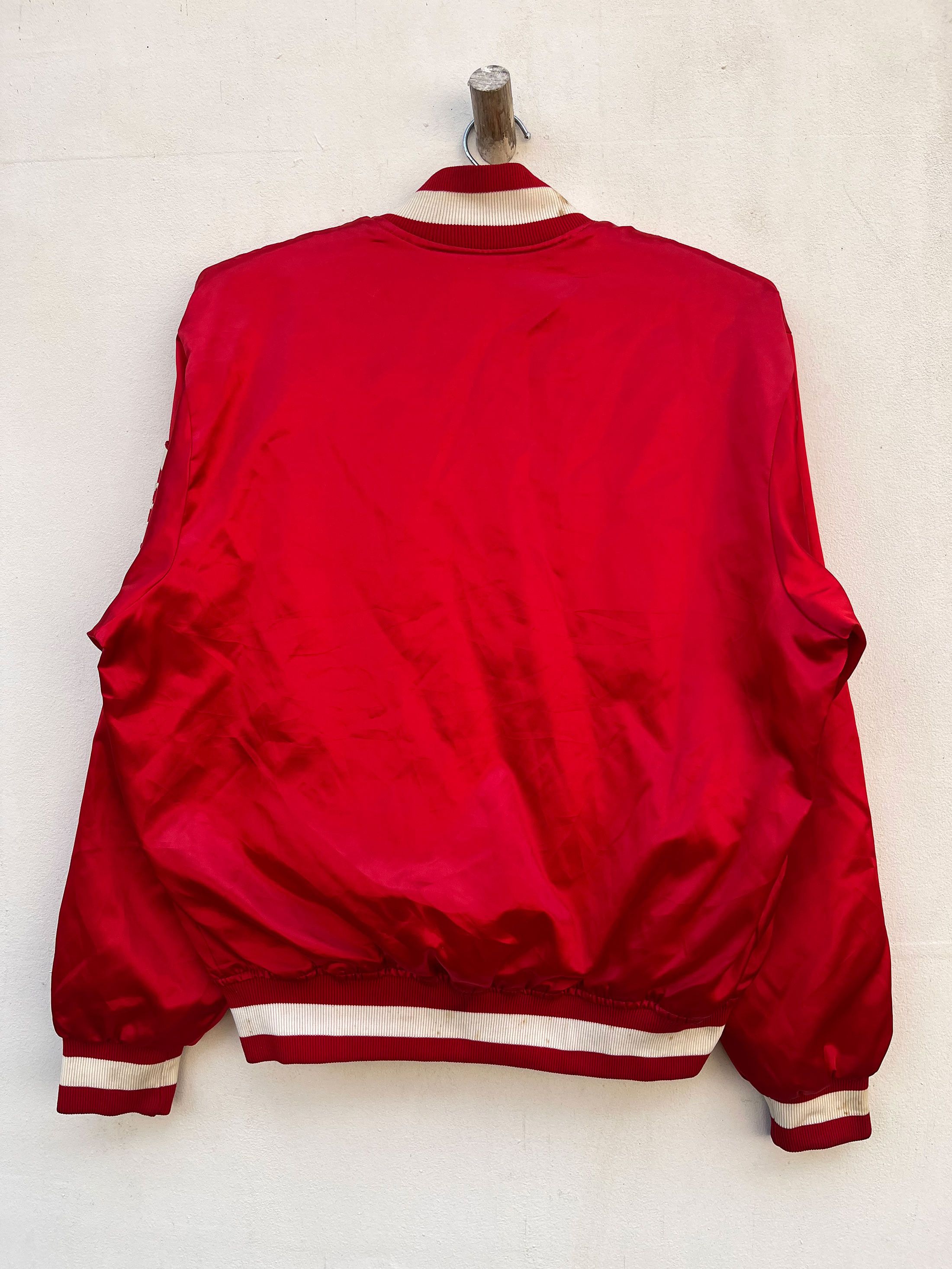 MLB Reds Cincinnati Vintage Baseball College Snap Button Jacket Size US L / EU 52-54 / 3 - 3 Thumbnail