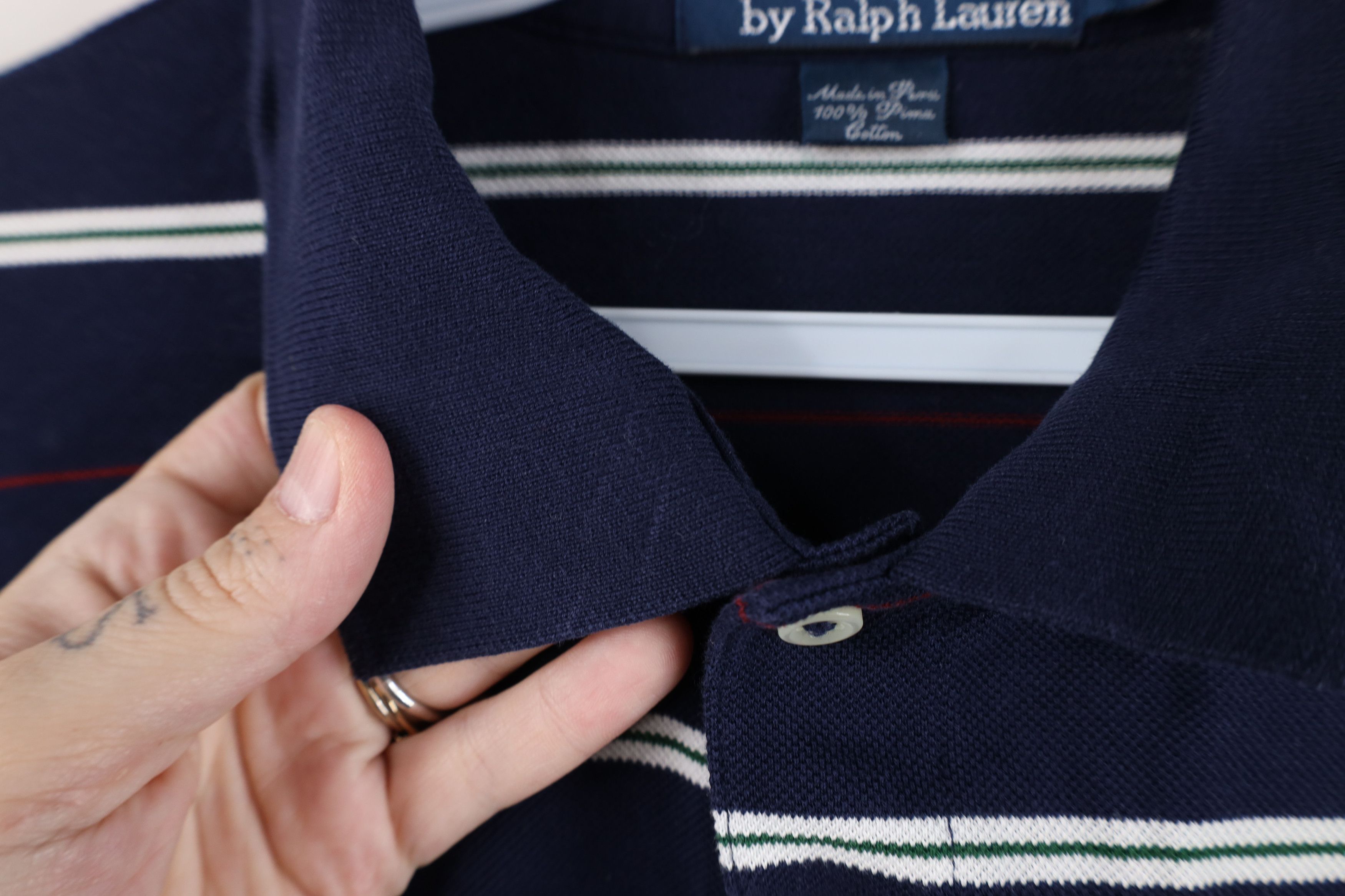 Ralph Lauren Vintage 90s Ralph Lauren Pima Cotton Long Sleeve Rugby Polo Size US M / EU 48-50 / 2 - 7 Thumbnail