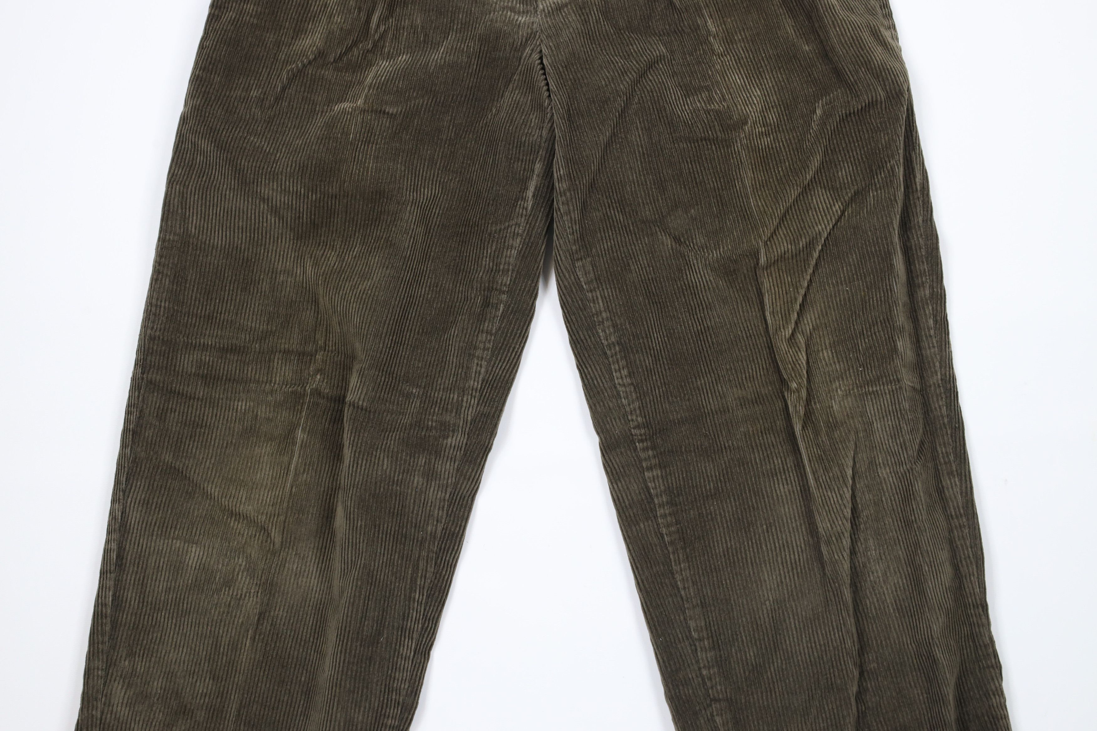 Vintage Vintage 90s Streetwear Pleated Cuffed Corduroy Chino Pants Size US 30 / EU 46 - 3 Thumbnail