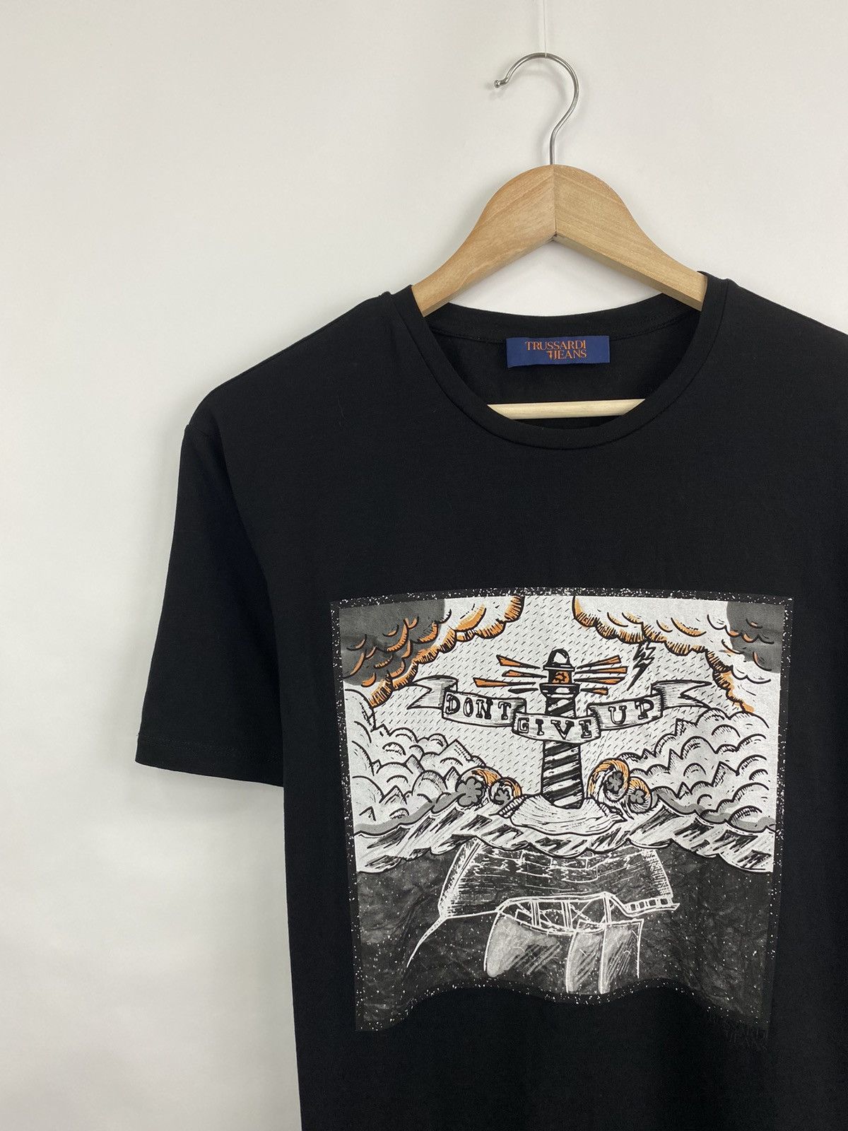 Trussardi 🇮🇹 Trussardi Don’t Give Up T-Shirt Luxury Rare Retro Hype Y2K Size US M / EU 48-50 / 2 - 2 Thumbnail
