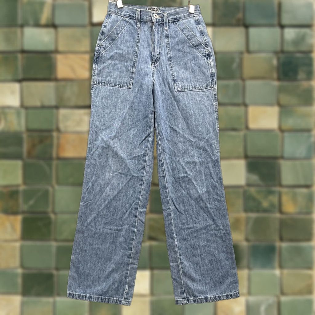 Vintage VINTAGE Xhilaration Jeans Women's 3 25x29* Y2K 90's Wide Retro Cl Academia Shirt Women 25 Blue Jeans Mens Women Girls Size 42" / US 20 - 1 Thumbnail