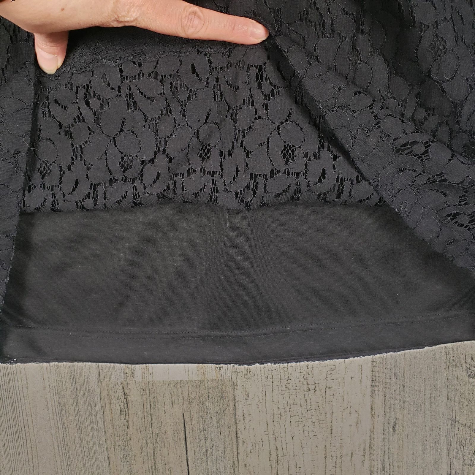 Other Souvenir Edition by Stacy Woo Black Lace 1/2 Sleeve Dress Size ONE SIZE - 6 Thumbnail