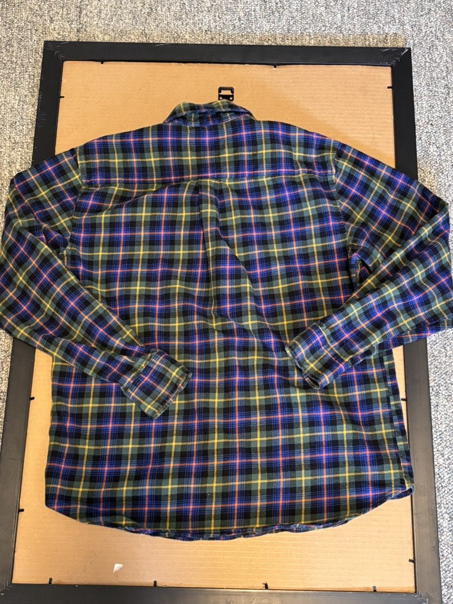 St. Johns Bay St. John's Bay L Plaid Brushed Flannel Button-Up Blue Green Size US L / EU 52-54 / 3 - 2 Thumbnail