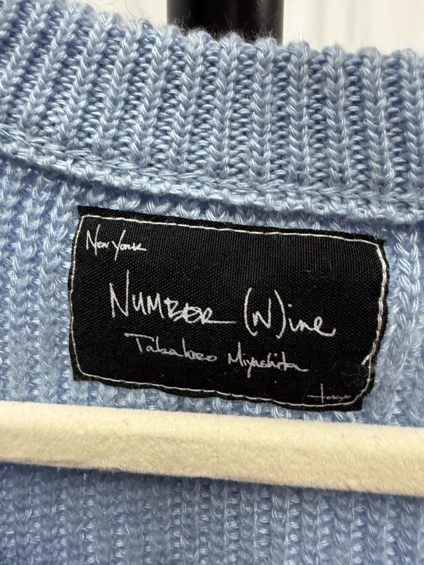 Number (N)ine Number (N)ine 03AW Kurt Cobain Fuzzy V-Neck Sweater K20 Size US XL / EU 56 / 4 - 5 Thumbnail