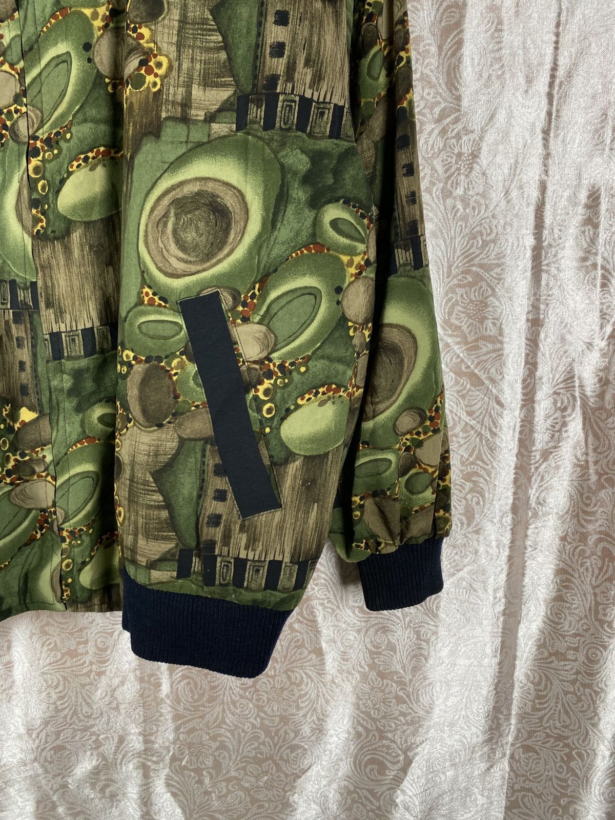 Vintage Toupez Vintage Abstract Pattern Jacket Green Artistic Print Size US L / EU 52-54 / 3 - 6 Thumbnail