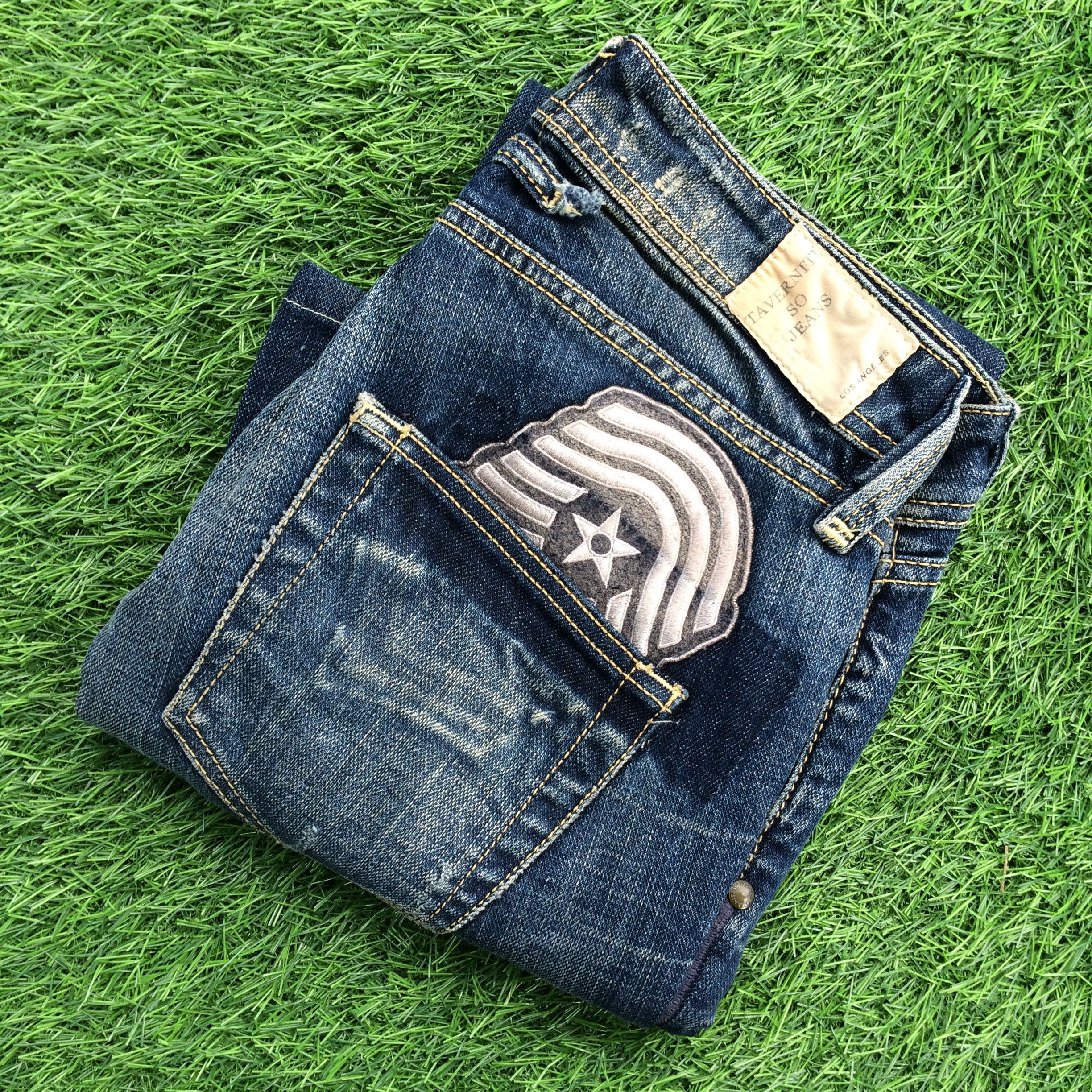 Japanese Brand Low Rise Distressed Flare Bootcut Denim Jeans D-869 Size US 26 / EU 42 - 8 Thumbnail