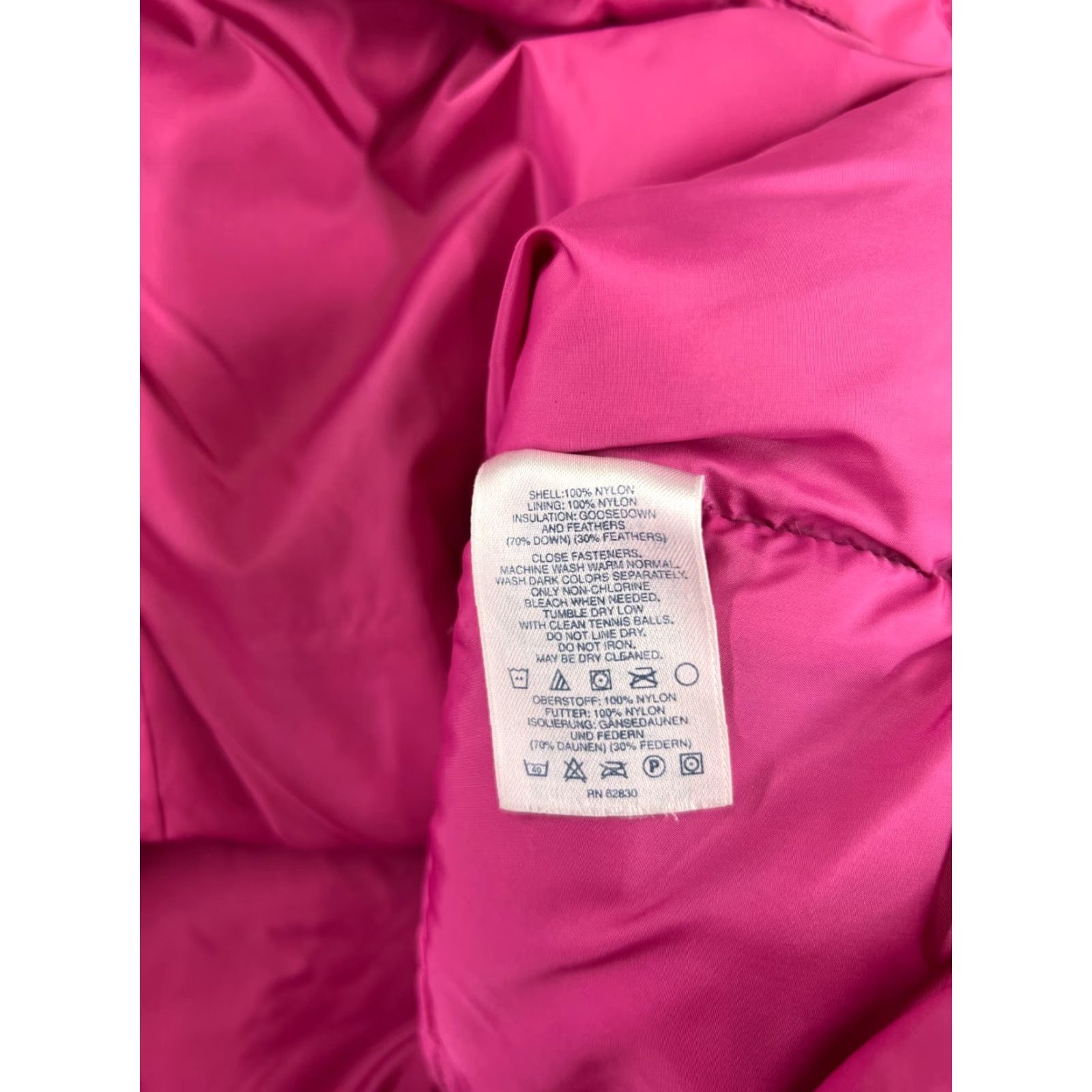 Lands' End Lands' End Vest Women Medium Pink Nylon Shell Insulated Button Up Down Read Size M / US 6-8 / IT 42-44 - 4 Thumbnail