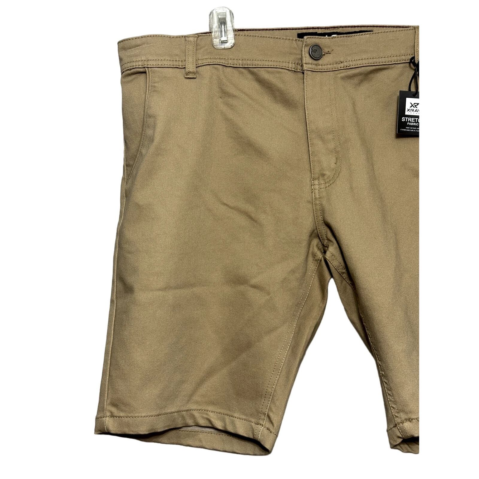 Xray Footwear Xray Shorts Flat Front Pockets Belt Loops Khaki Men's 40 NWT Size US 40 / EU 56 - 2 Thumbnail