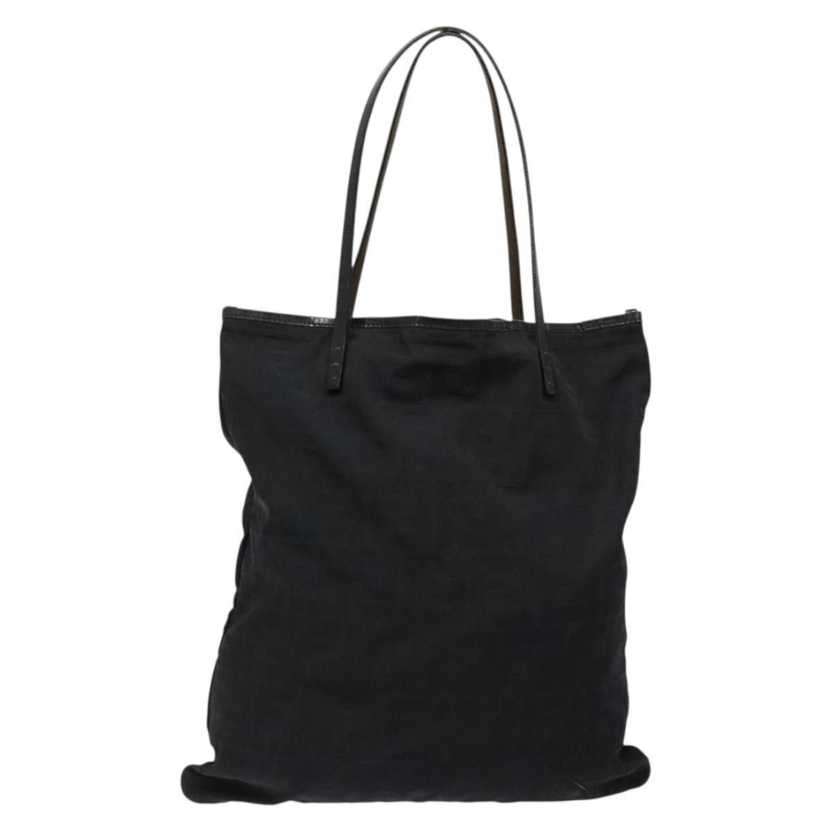 Fendi FENDI Zucca Canvas Tote Bag Black Size ONE SIZE - 3 Thumbnail