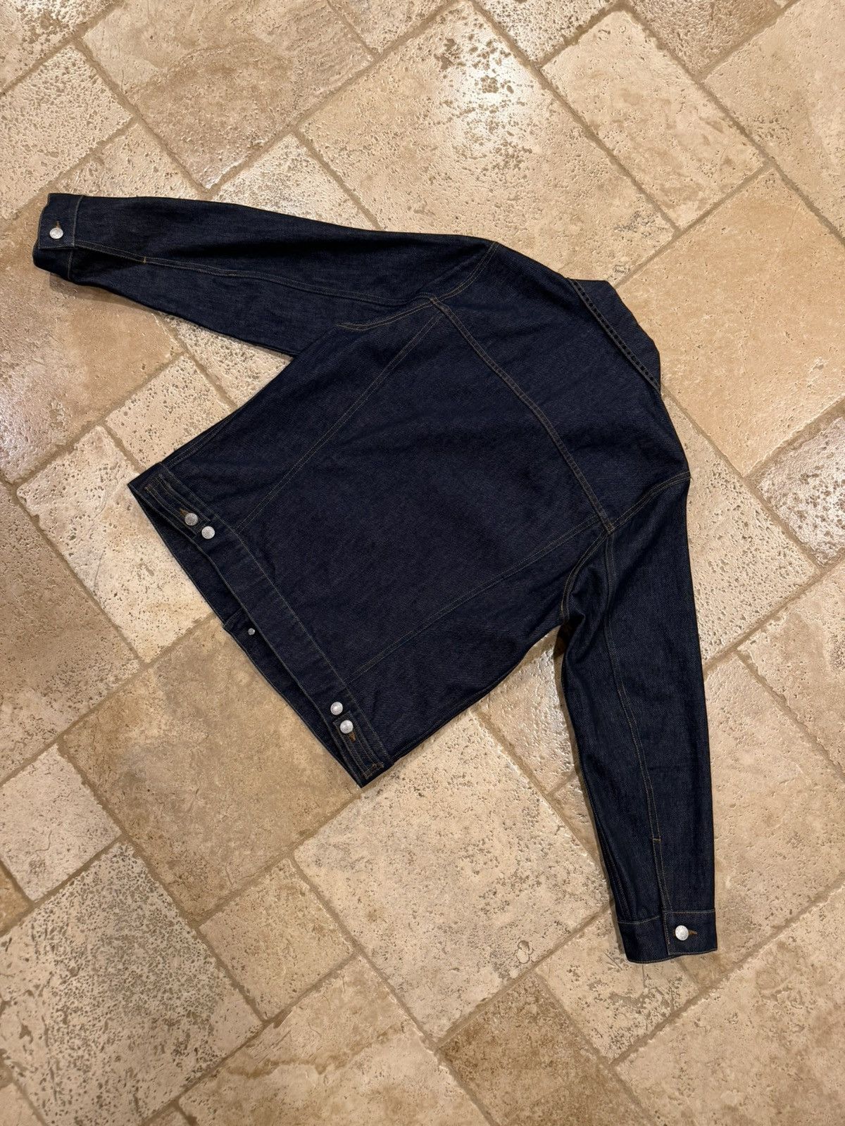 Dries Van Noten Dries Van Noten Rhinestoned Studd Navy Denim Trucker Jacket Size US L / EU 52-54 / 3 - 10 Thumbnail
