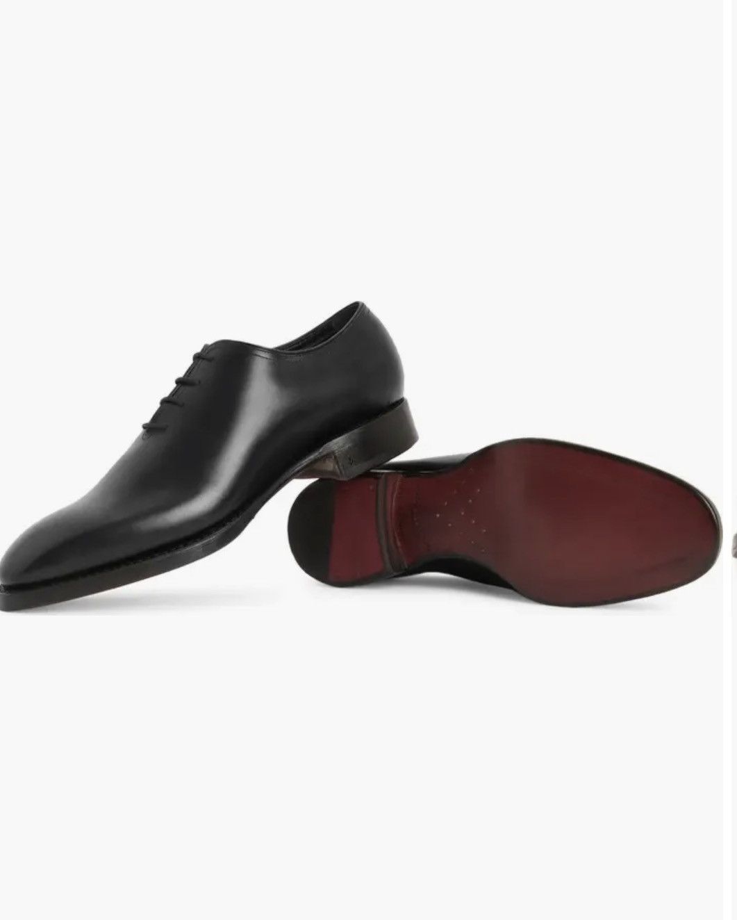 John Varvatos Regent Black Leather Oxford Size 11.5 Size US 11.5 / EU 44-45 - 3 Thumbnail