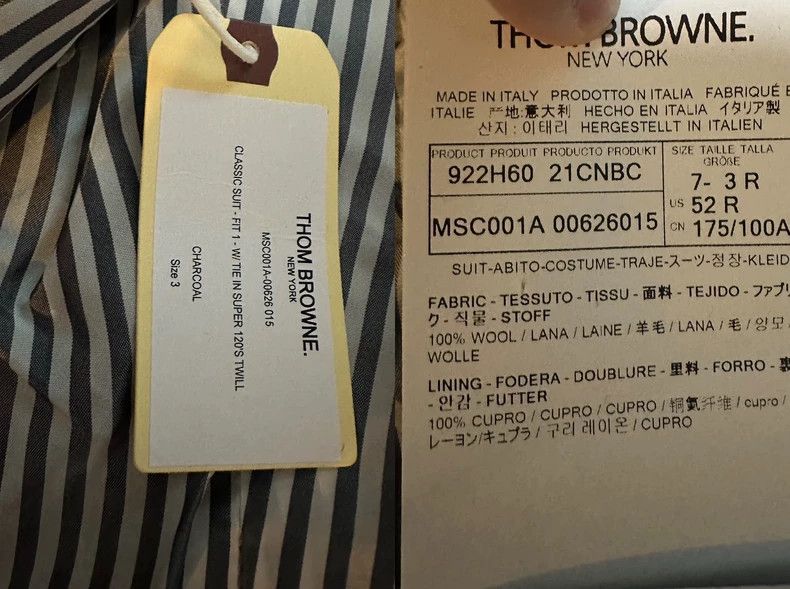 Thom Browne Thom Browne size3 Carbon black suit set Size 40S - 2 Thumbnail