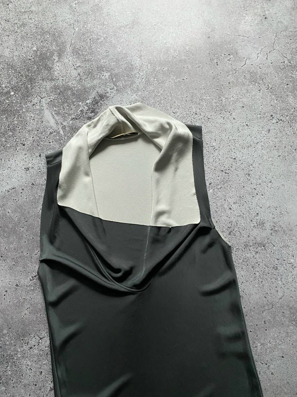 Balenciaga BALENCIAGA COWL NECK ASYMMETRIC SLEEVELESS CHROME GREY DRESS Size M / US 6-8 / IT 42-44 - 5 Thumbnail
