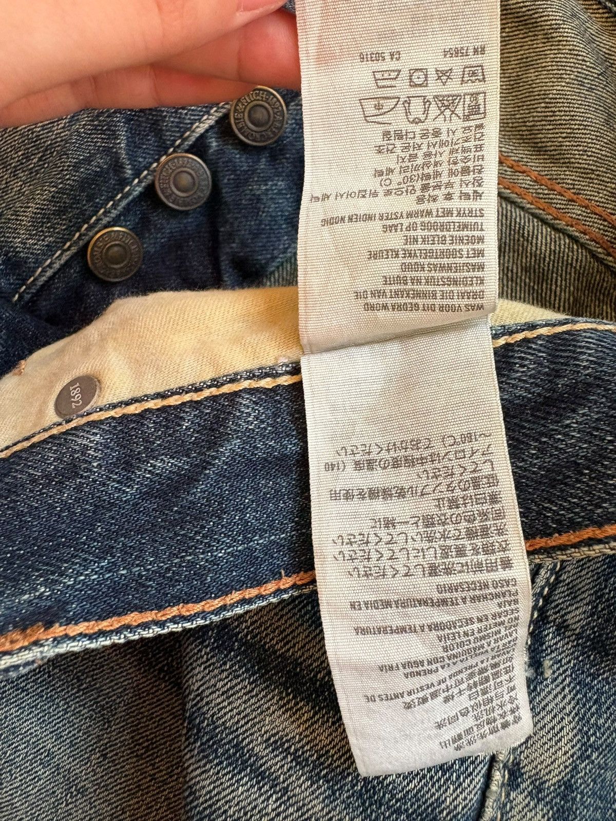 Abercrombie & Fitch Vintage Abercrombie Rusty Mud Wash Ripped Loose Jeans Size US 30 / EU 46 - 10 Thumbnail