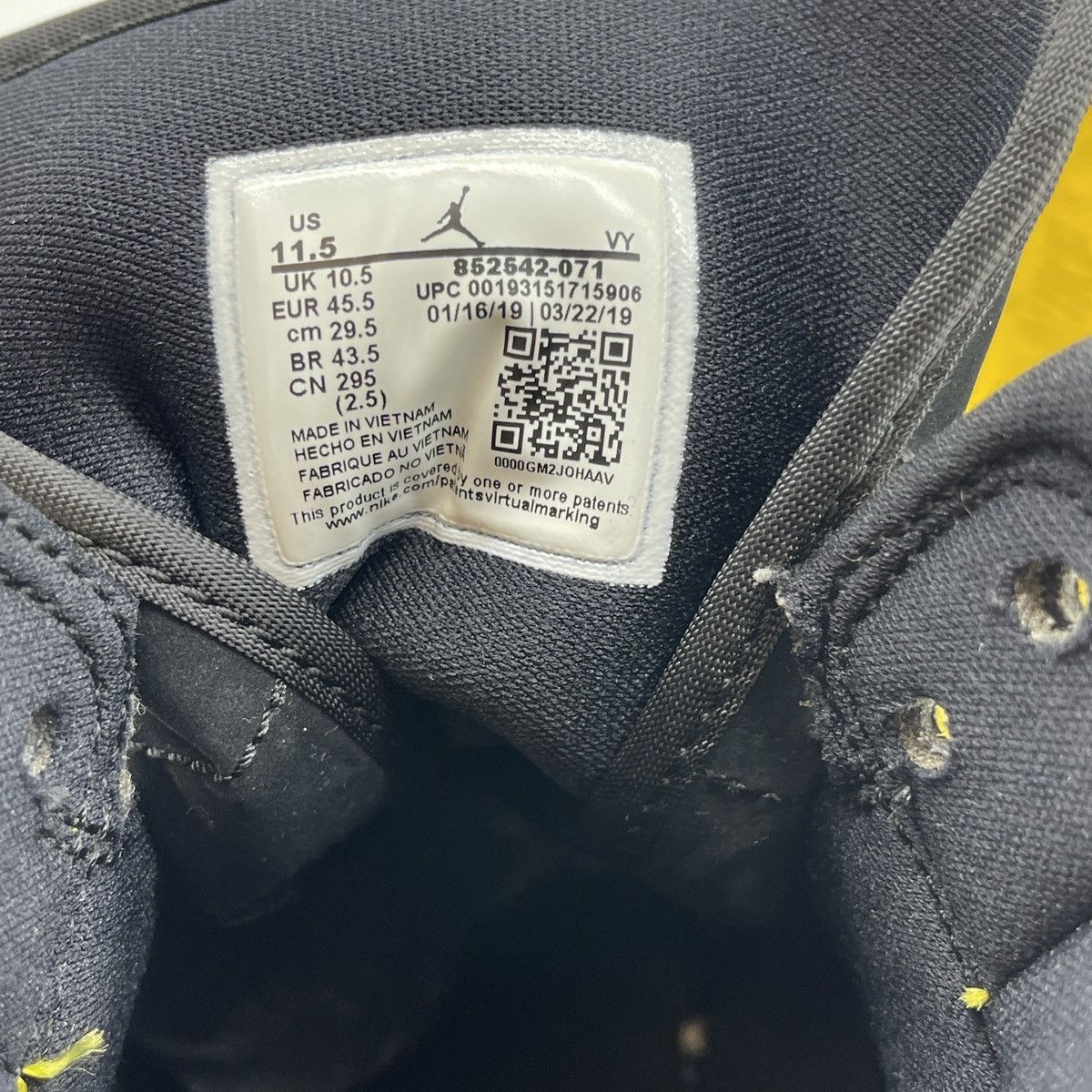 Jordan Brand Air Jordan 1 mid yellow toe Size US 11.5 / EU 44-45 - 8 Thumbnail