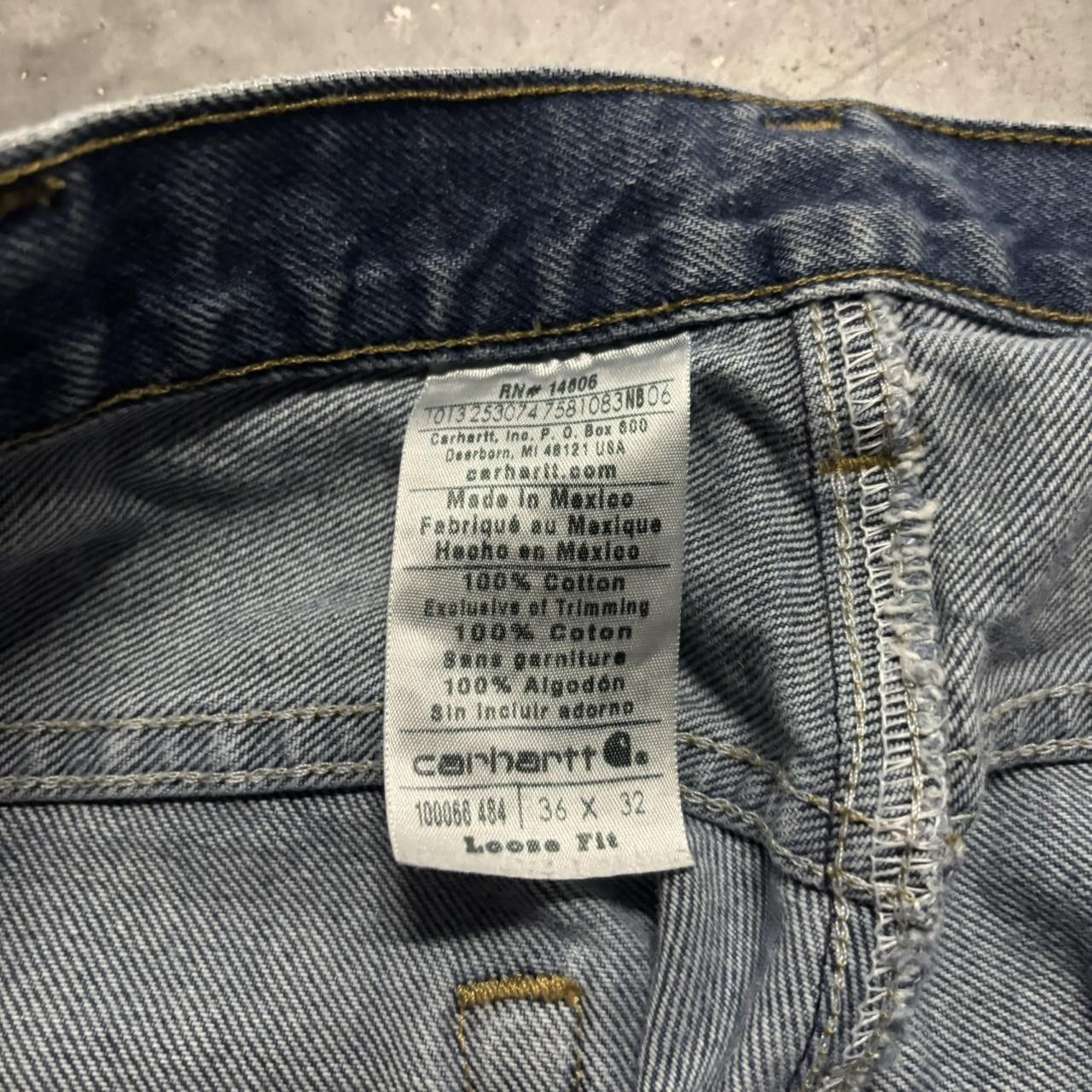 Carhartt × Vintage Crazy Vintage Y2K/2000s Baggy Dark Wash Carhartt Skater Denim Jeans! Size US 36 / EU 52 - 8 Thumbnail
