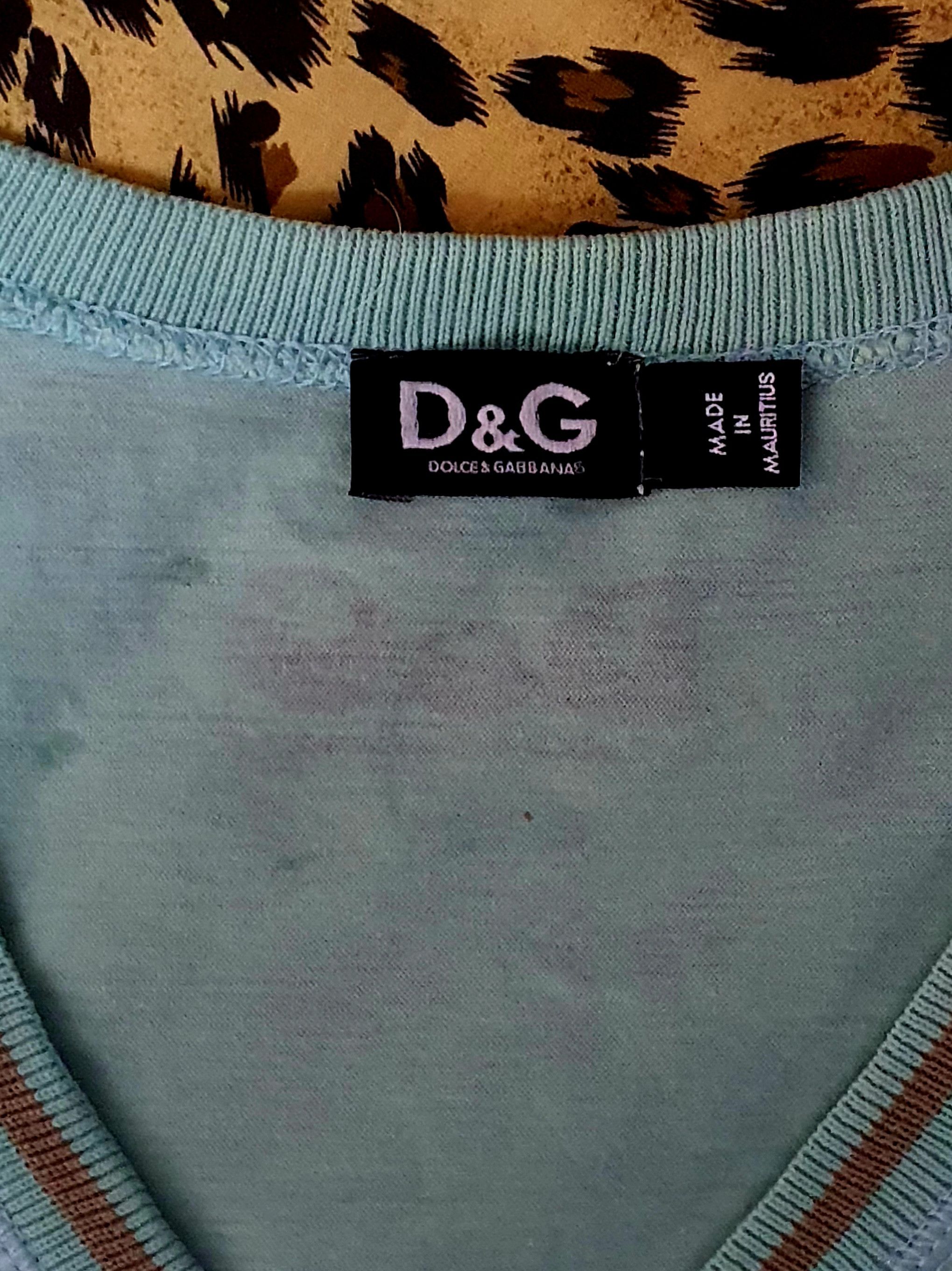 Dolce & Gabbana (D&G) Dolce & Gabbana 'Koss Stereophones' V-neck Ringer Size US S / EU 44-46 / 1 - 3 Thumbnail