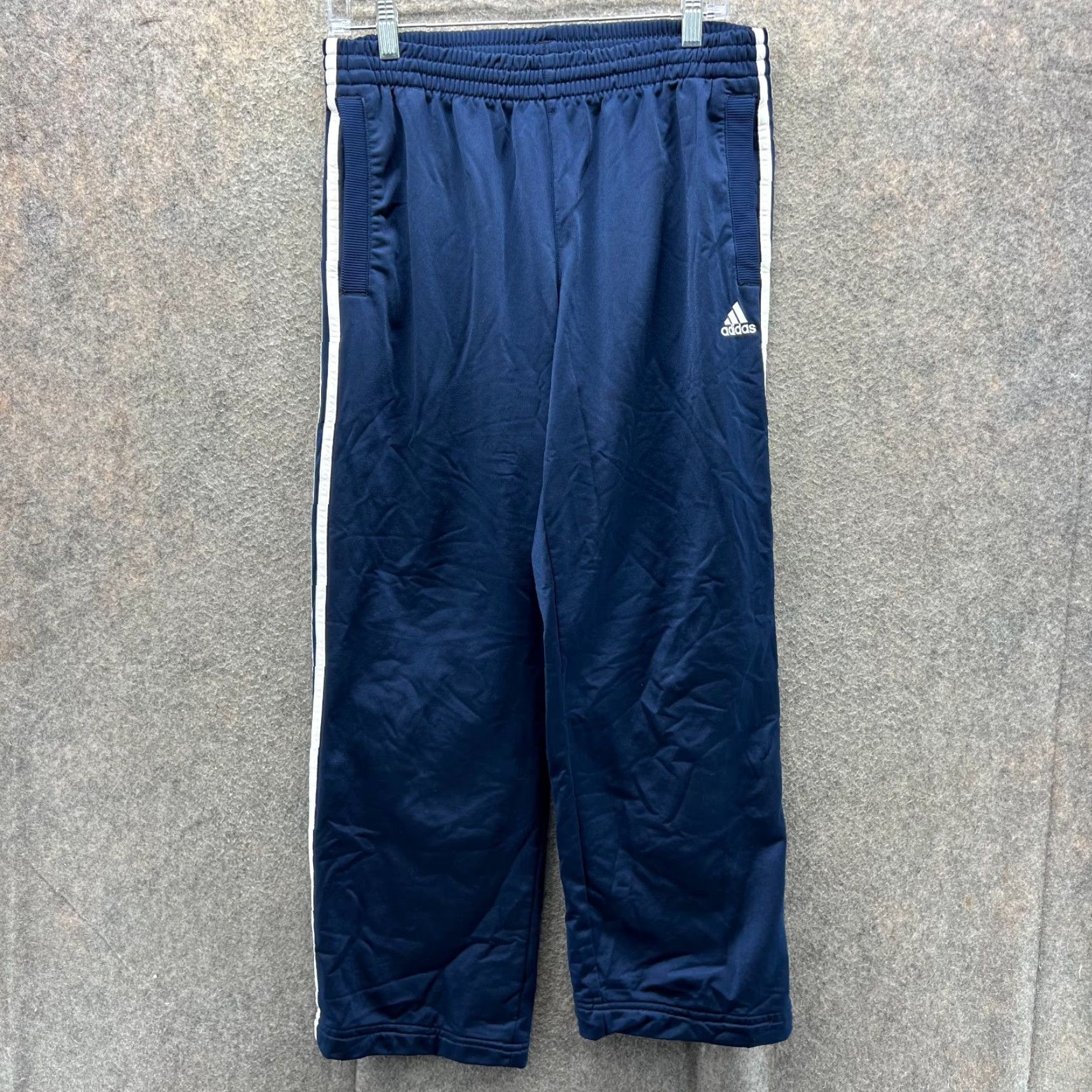 Adidas VINTAGE Adidas Pants Mens M Blue Navy Straight Gym Straight Trefoil 90s Y2k Pants Mens M Blue Navy Straight 90s Adidas Size US 31 - 2 Thumbnail