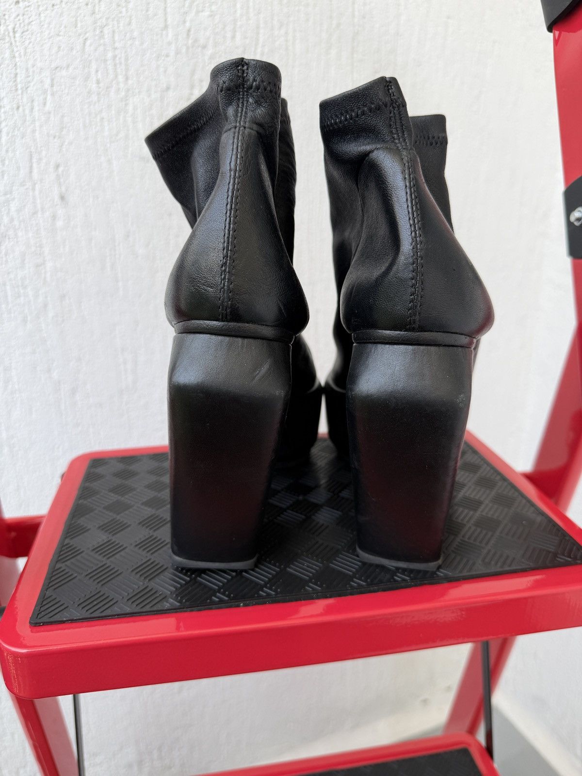 Cinzia Araia 🕷️❤️Peep toe platform boots like rick owens or ann D Size US 8 / IT 38 - 14 Thumbnail