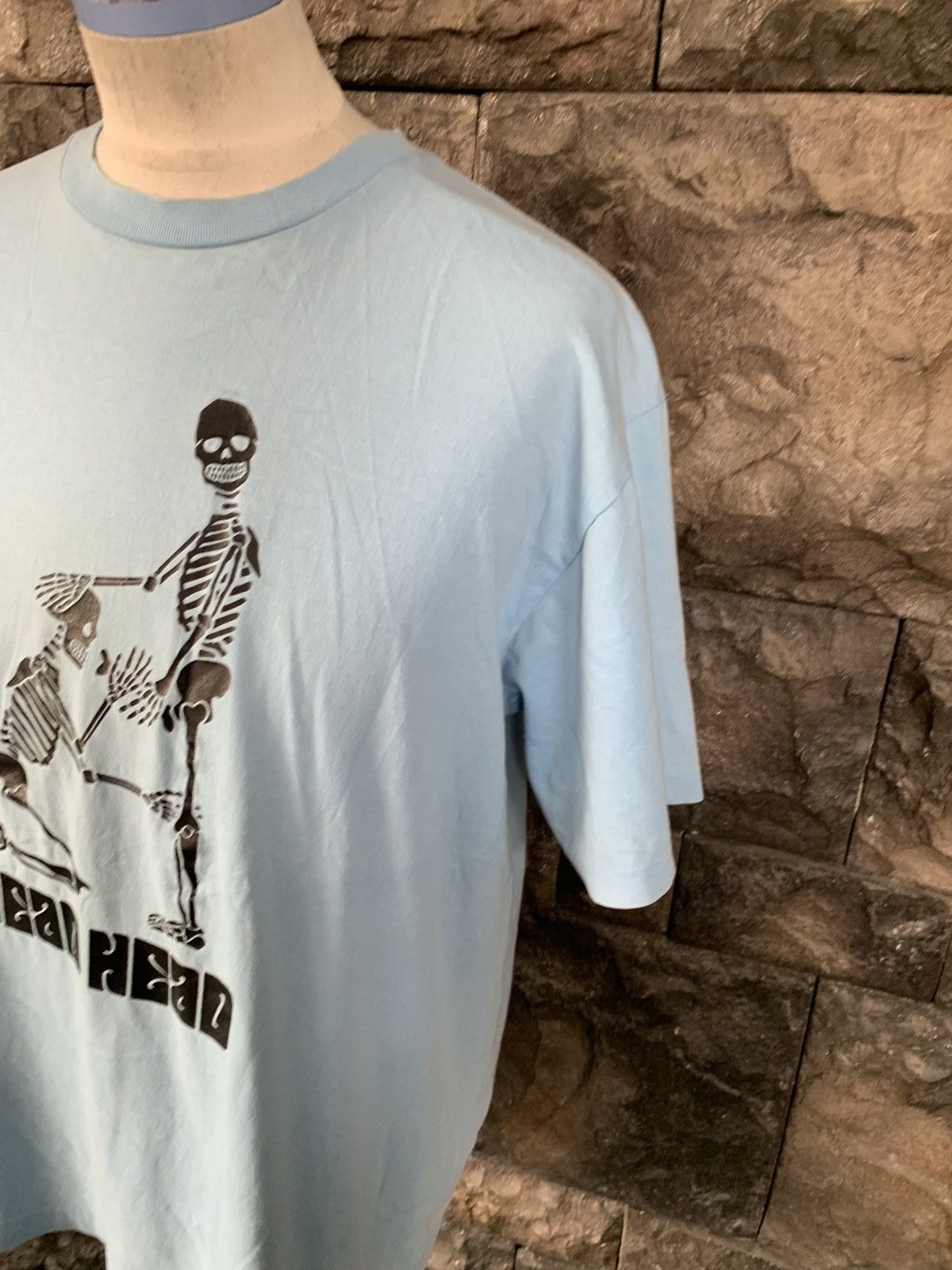 Vintage Vintage Double Shock Dead Head Funny Skull T shirt Size US L / EU 52-54 / 3 - 3 Thumbnail
