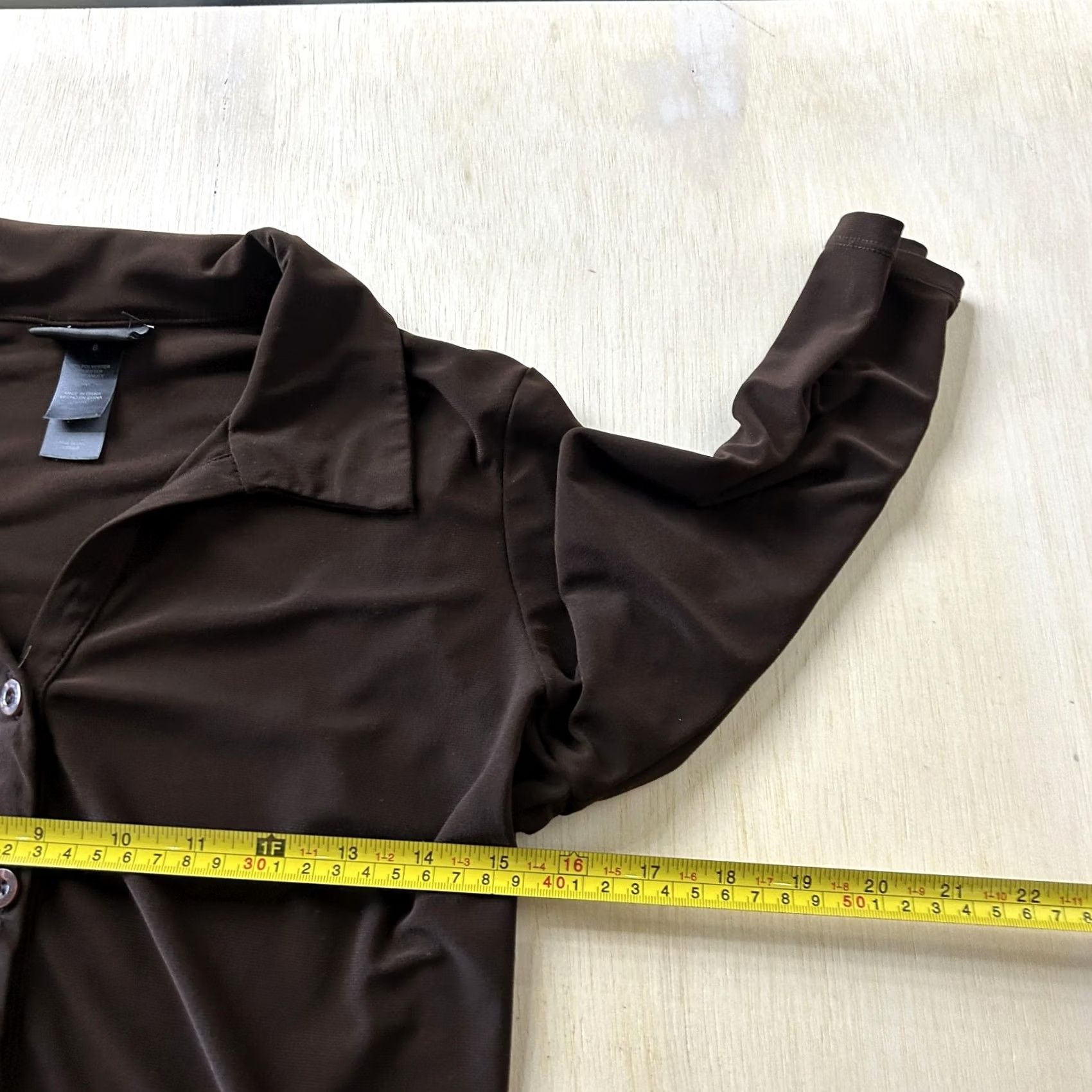 Vintage Bisou Bisou Dress Womens 8 Brown Button Front Collared Shirt Dress Knee Length Womens 8 Brown Button Front Collared Shirt Dress Knee Length Size M / US 6-8 / IT 42-44 - 6 Thumbnail