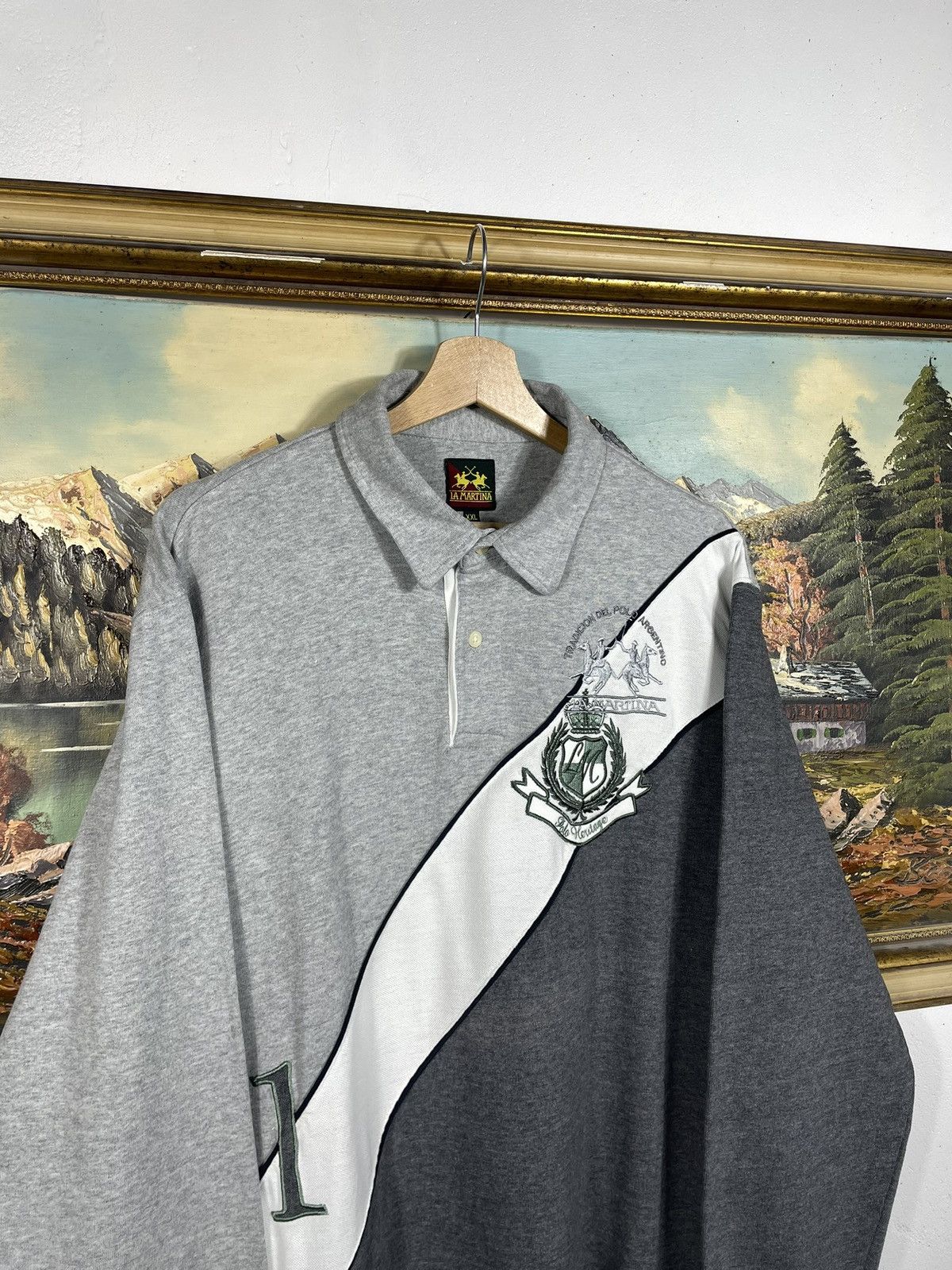 La Martina × Vintage La Martina Vintage Y2k Polo Longsleeve Chief Keep Drip Swag Size US XXL / EU 58 / 5 - 5 Thumbnail