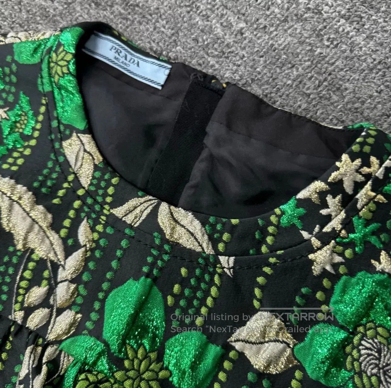 Prada Prada Short Sleeve Elaborate Floral Top. Size M / US 6-8 / IT 42-44 - 4 Thumbnail