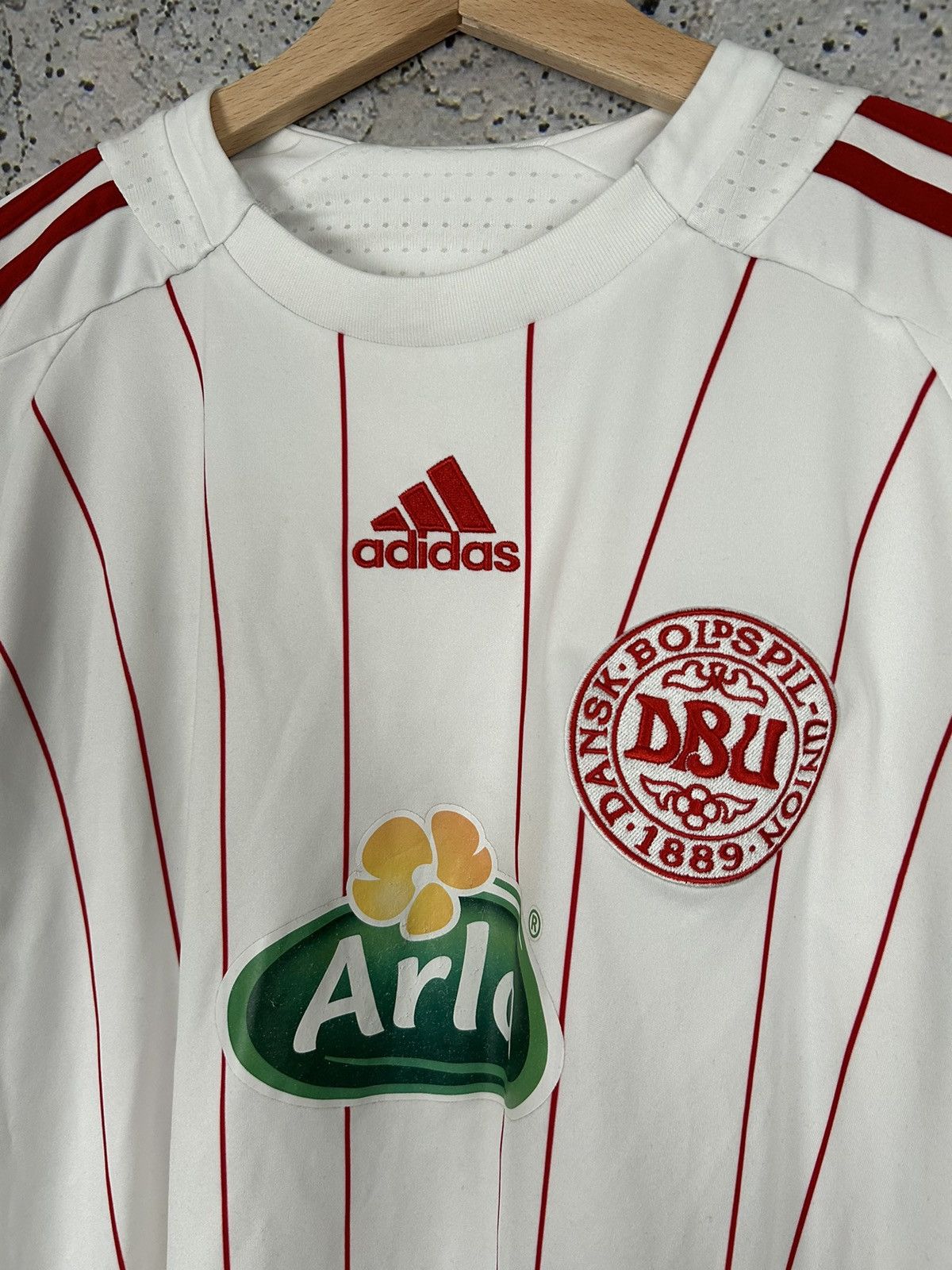 Adidas Vintage Denmark Adidas Soccer Jersey Football Retro Size US S / EU 44-46 / 1 - 3 Thumbnail