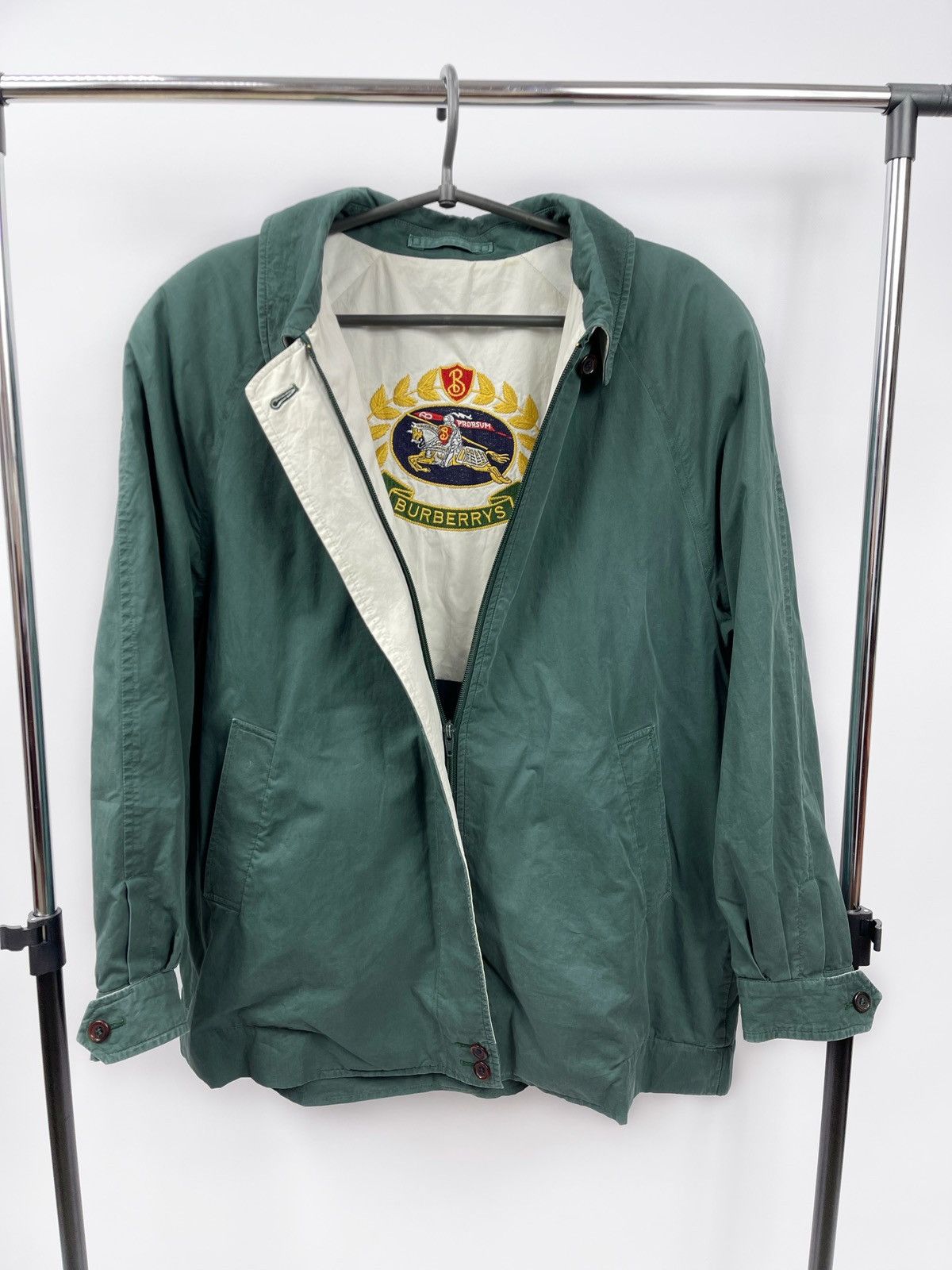 image of Burberry's Jacket Vintage Size L Vintage 90's Green, Men's