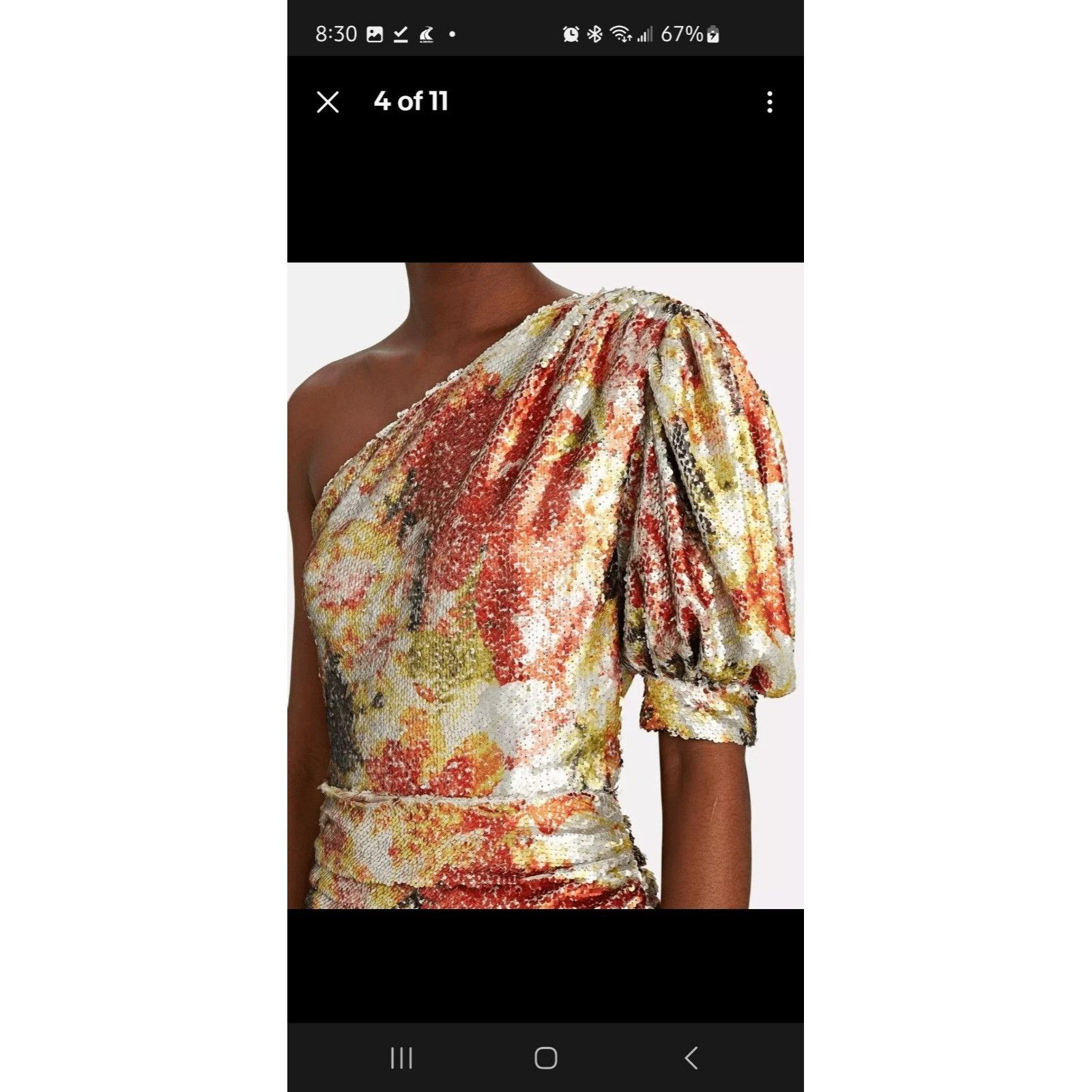 Ronny Kobo Ronny Kobo Eden Sequin Ruched One Shoulder Mini Dress Gold M Size L / US 10 / IT 46 - 4 Thumbnail