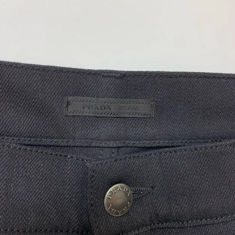 Prada Prada Black denim trousers 2503-Nextarrow Size US 32 / EU 48 - 7 Thumbnail