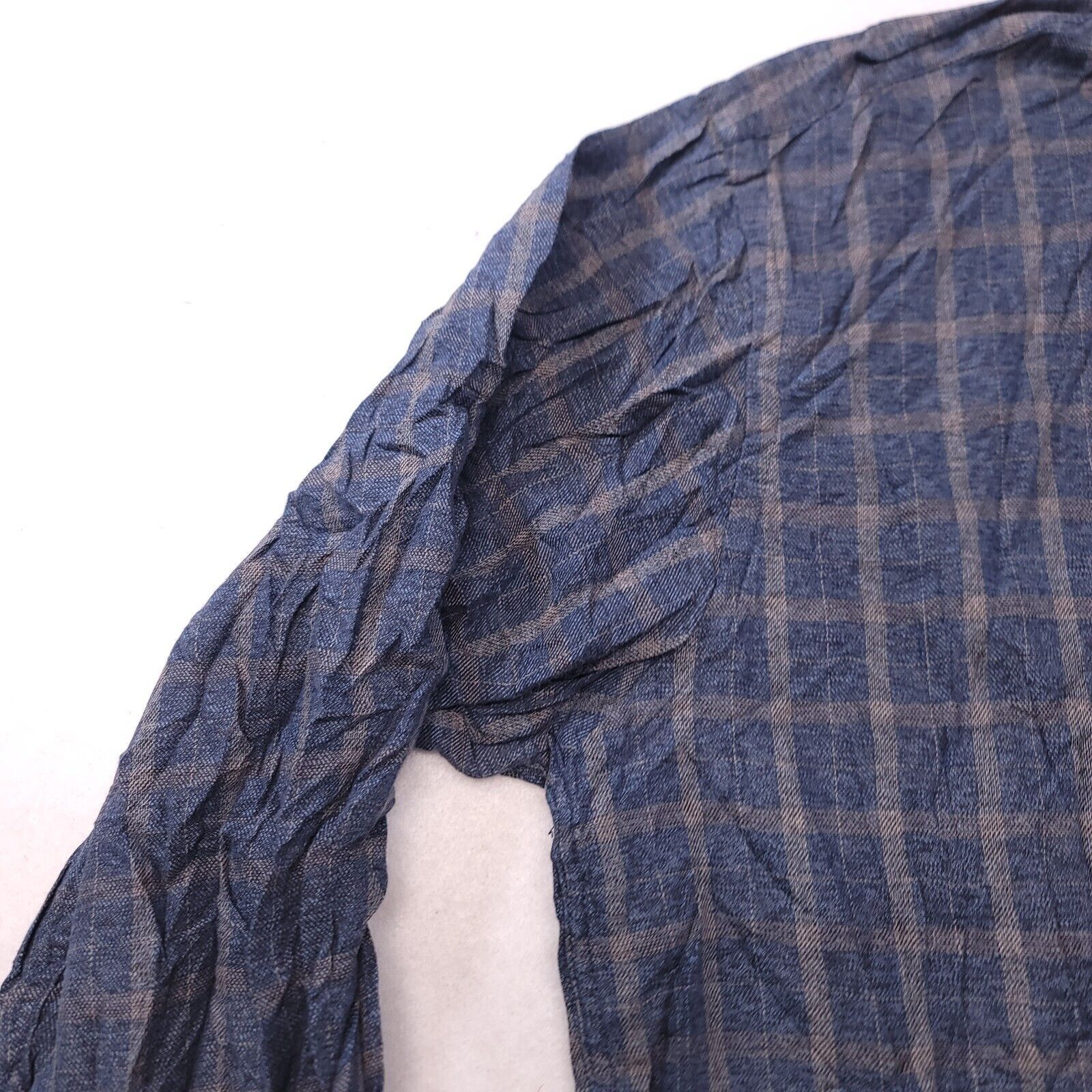 Geoffrey Beene Geofferey Beene Tartan Flannel Shirt Mens Size Large L Blue Size US L / EU 52-54 / 3 - 4 Thumbnail