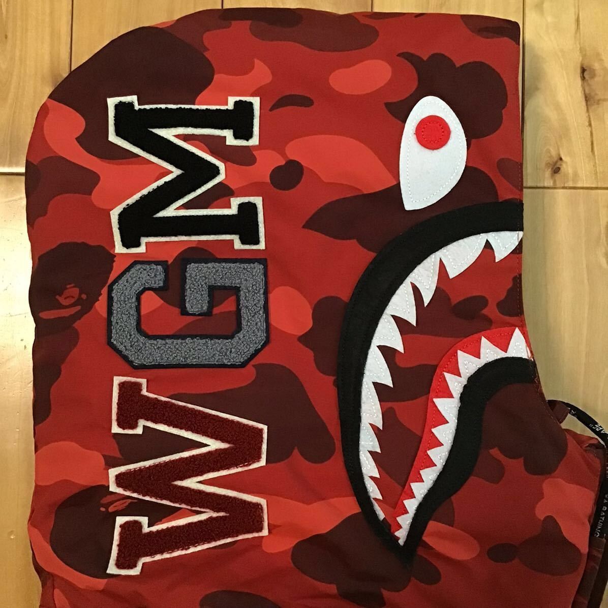 Bape BAPE Shark hoodie snowboard down jacket Red camo APE Size US M / EU 48-50 / 2 - 5 Thumbnail