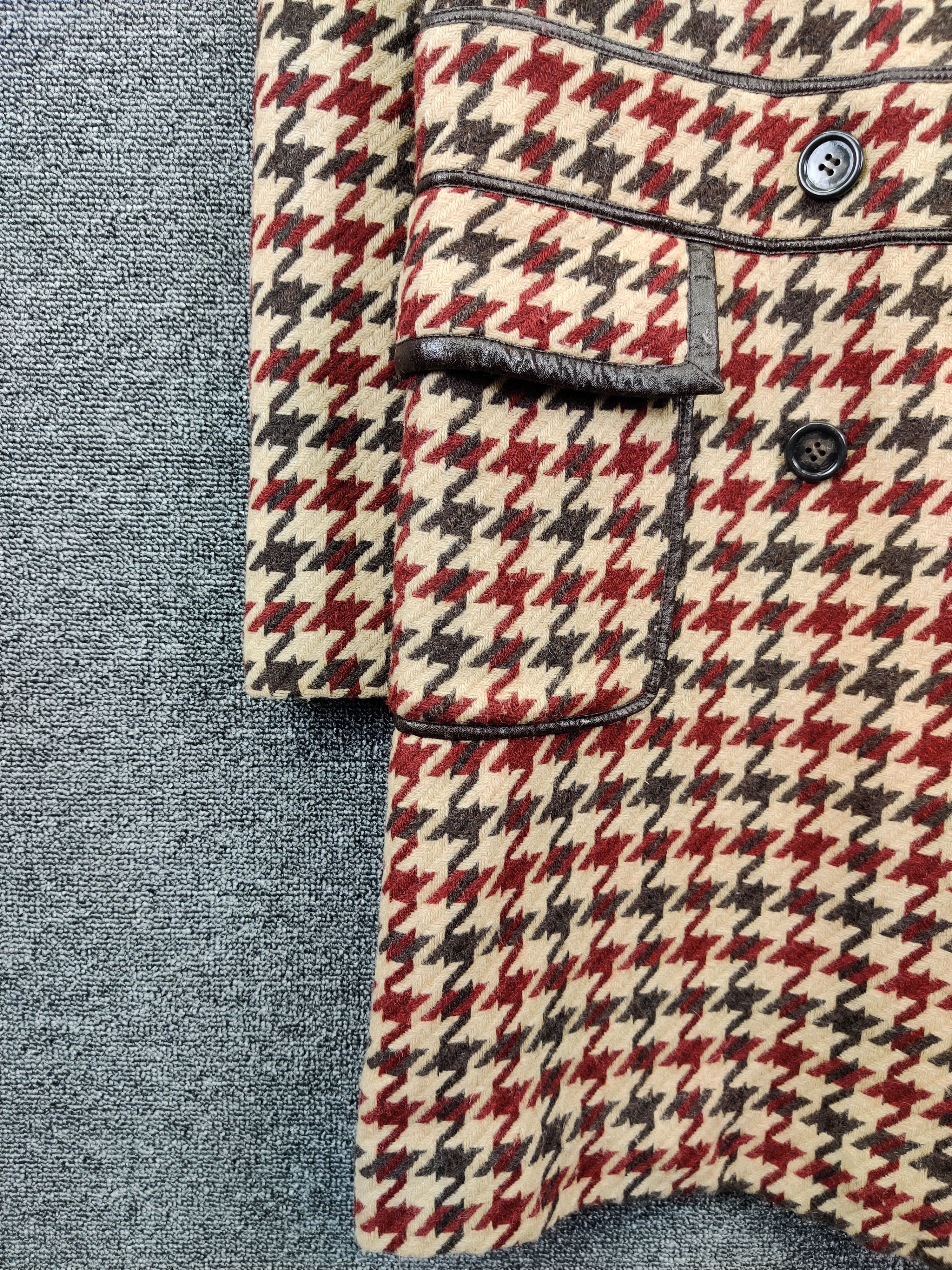 Japanese Brand Vintage Mady II Houndstooth Long Coat Jacket Size US M / EU 48-50 / 2 - 4 Thumbnail