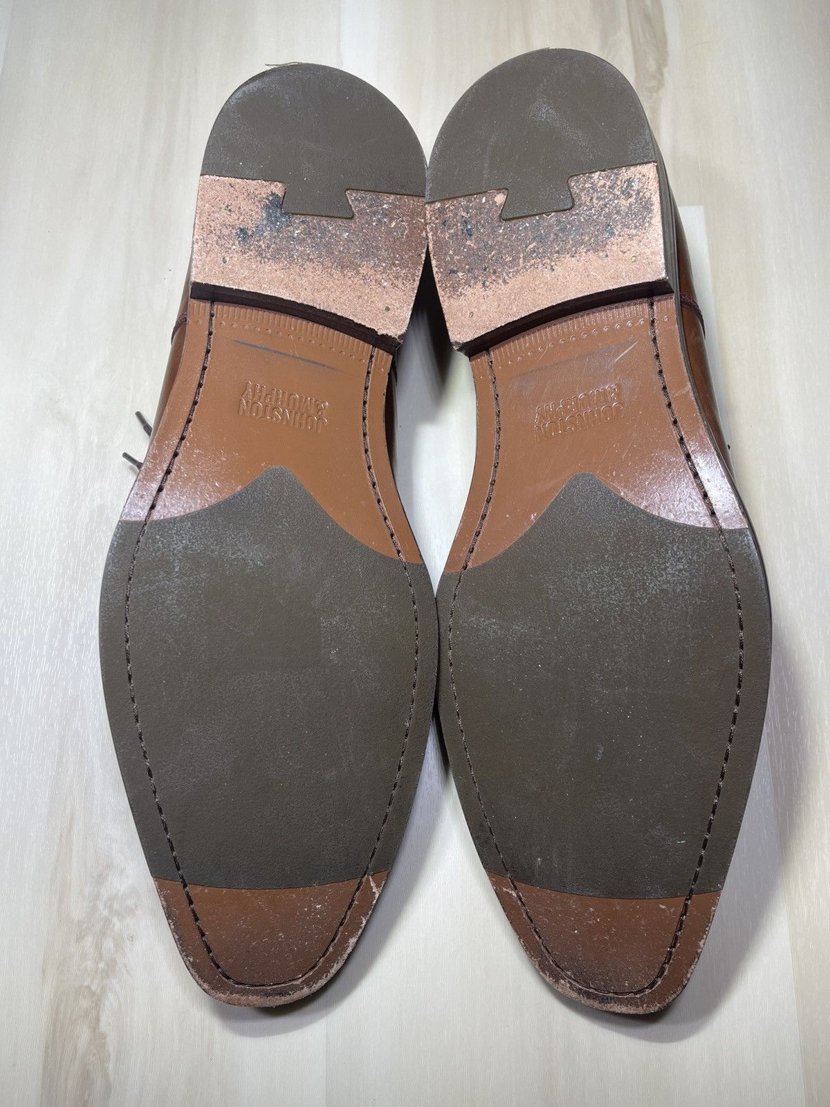 Johnston & Murphy Johnston & Murphy Meade Plain Toe Men Dress Shoe Sz 13M Tan Size US 13 / EU 46 - 5 Thumbnail