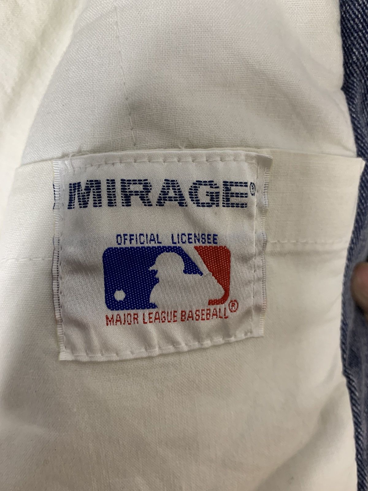 MLB Vintage MLB NY Yankees Denim Bomber Jacket Size US L / EU 52-54 / 3 - 10 Thumbnail