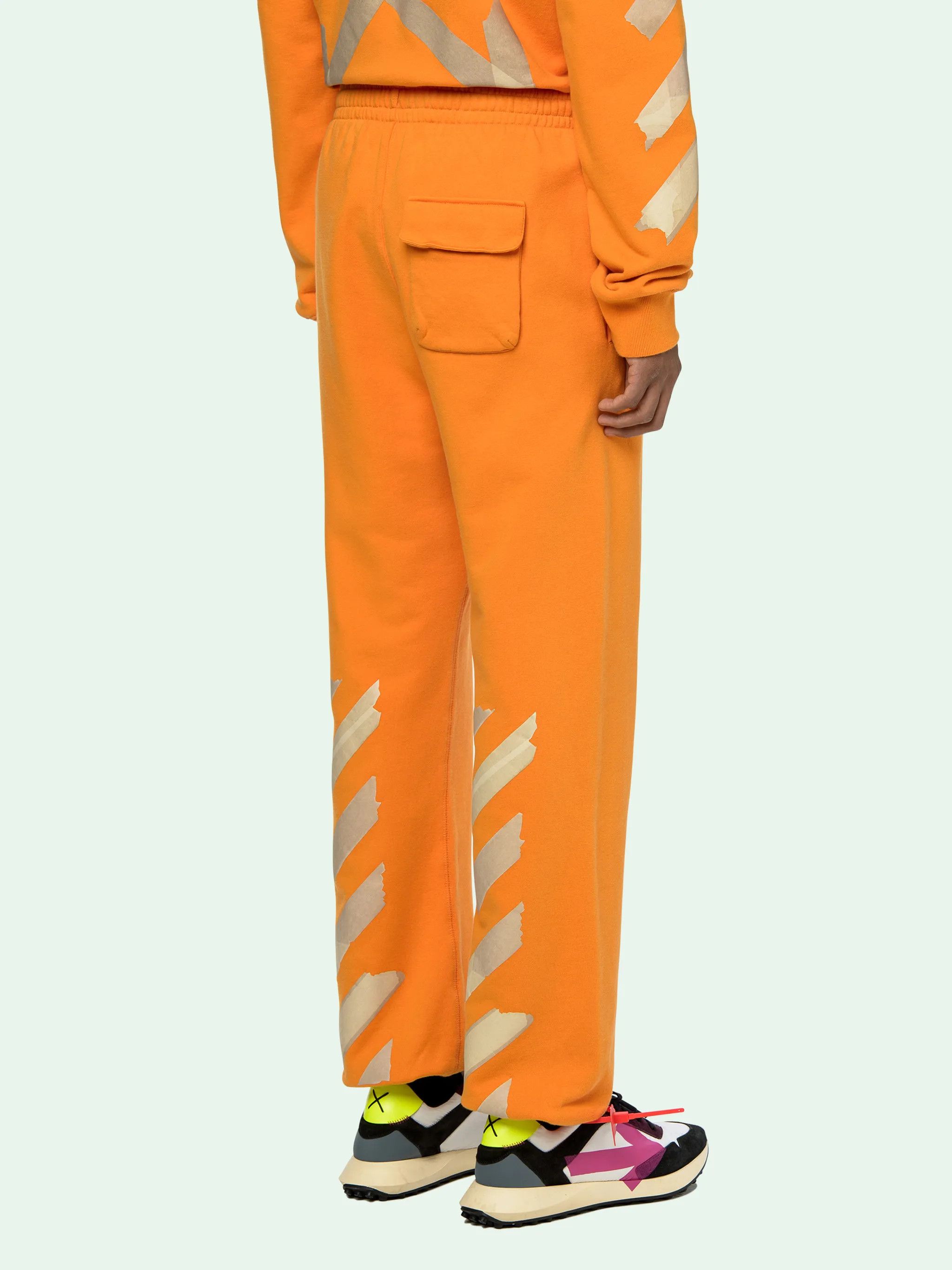 Off-White Orange Tape Diagonals Logo Sweatpants Size US 38 / EU 54 - 4 Thumbnail