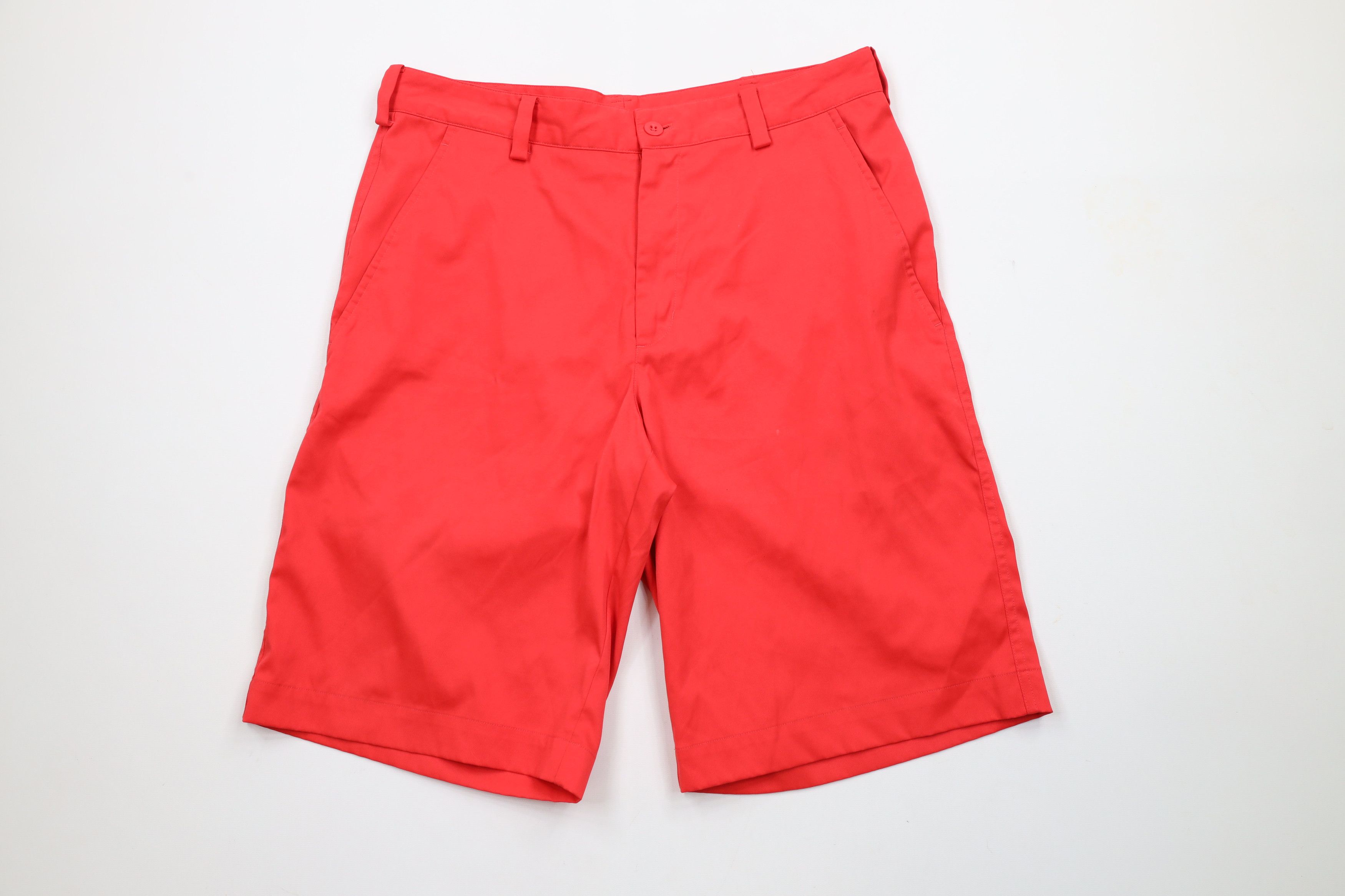 Nike Vintage Nike Golf Flat Front Golfing Chino Shorts Solar Red Grailed