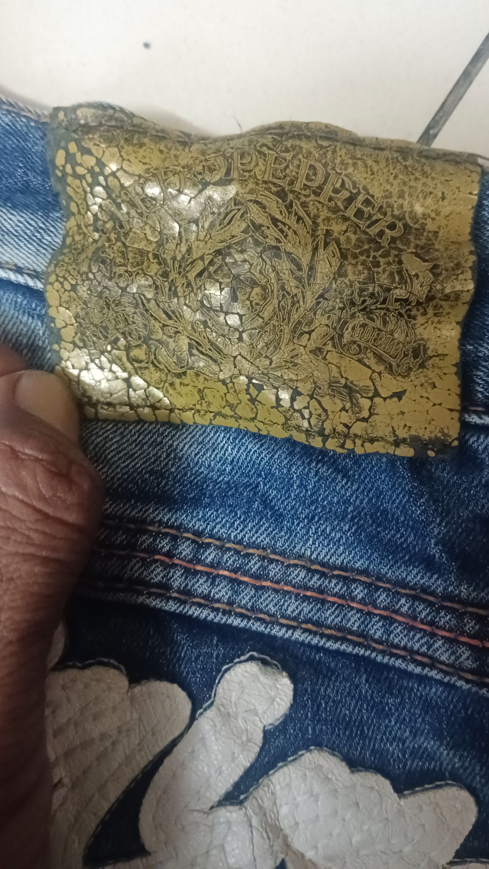 Ed Hardy × Japanese Brand Redpepper Jeans embossed Ed Hardy Size US 31 - 6 Thumbnail
