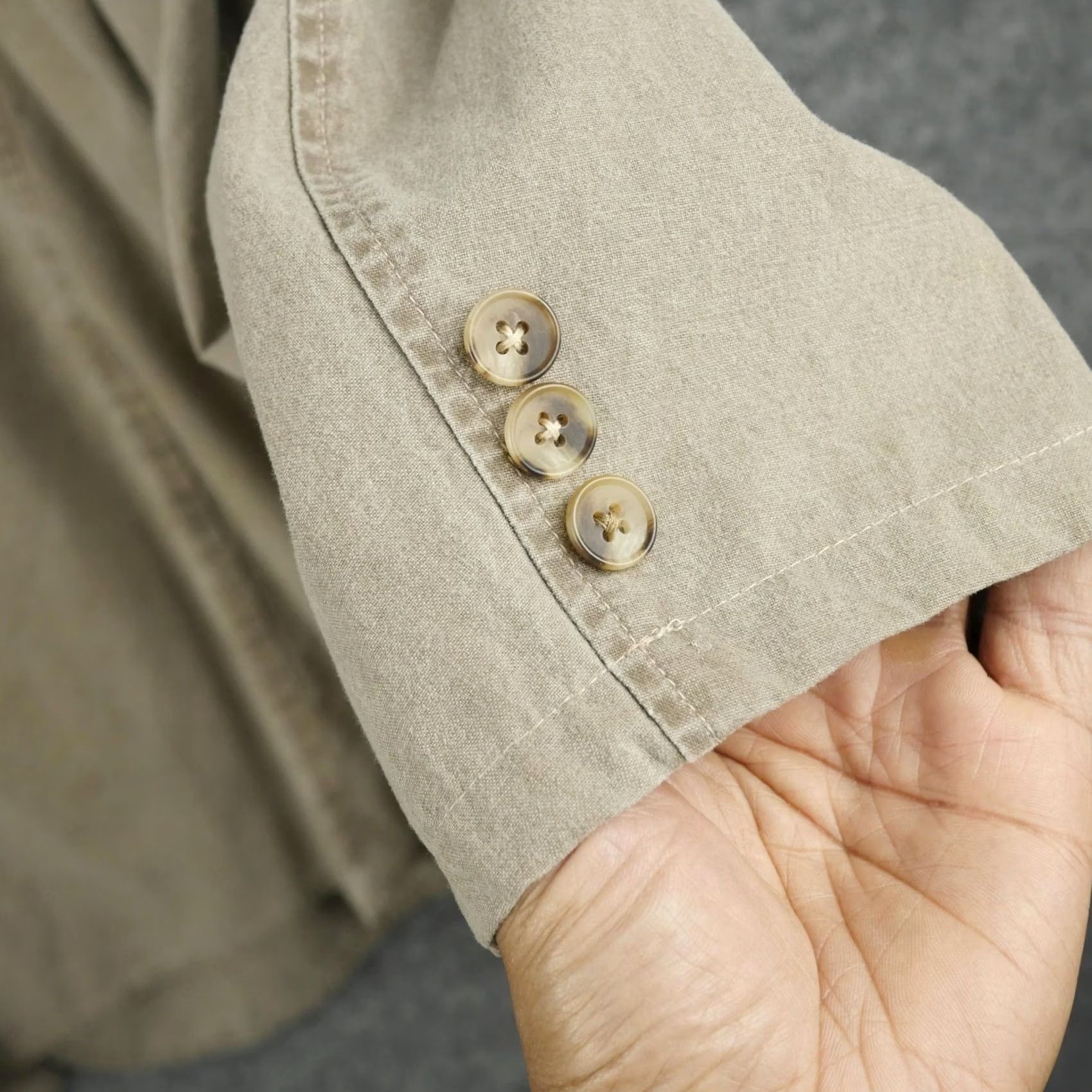 Vintage VINTAGE LL Bean Sport Coat Blazer Mens 50 Tall Beige Cotton Unstructured USA Size 50R - 6 Thumbnail
