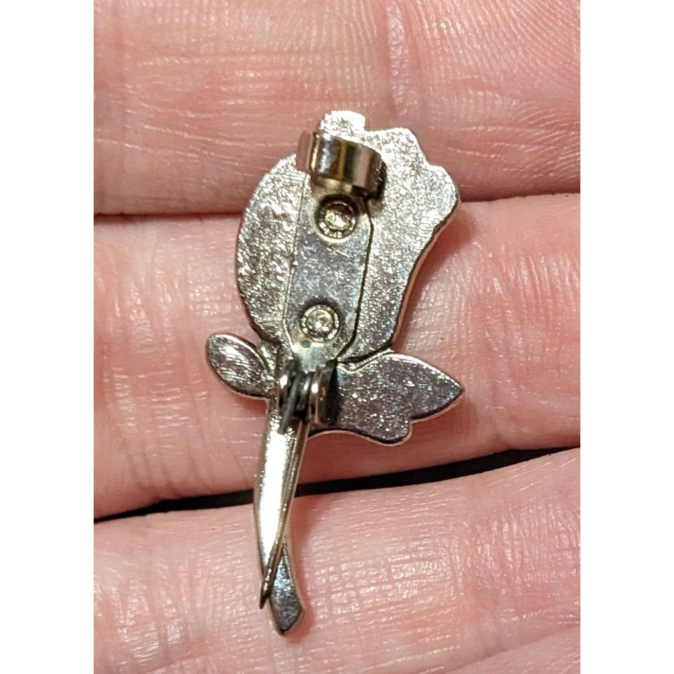 Other Vintage Rosebud Enamel Rhinestone Brooch Size ONE SIZE - 5 Thumbnail